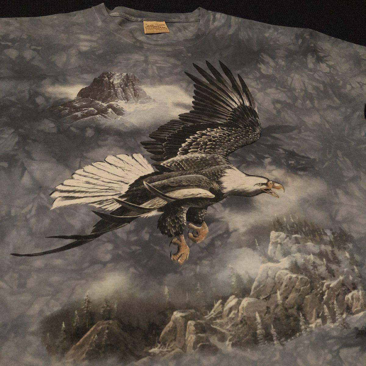 The Mountain Vintage 90s The Mountain Bald Eagle Tie Dye Graphic Logo Tee Size US XXL / EU 58 / 5 - 2 Thumbnail