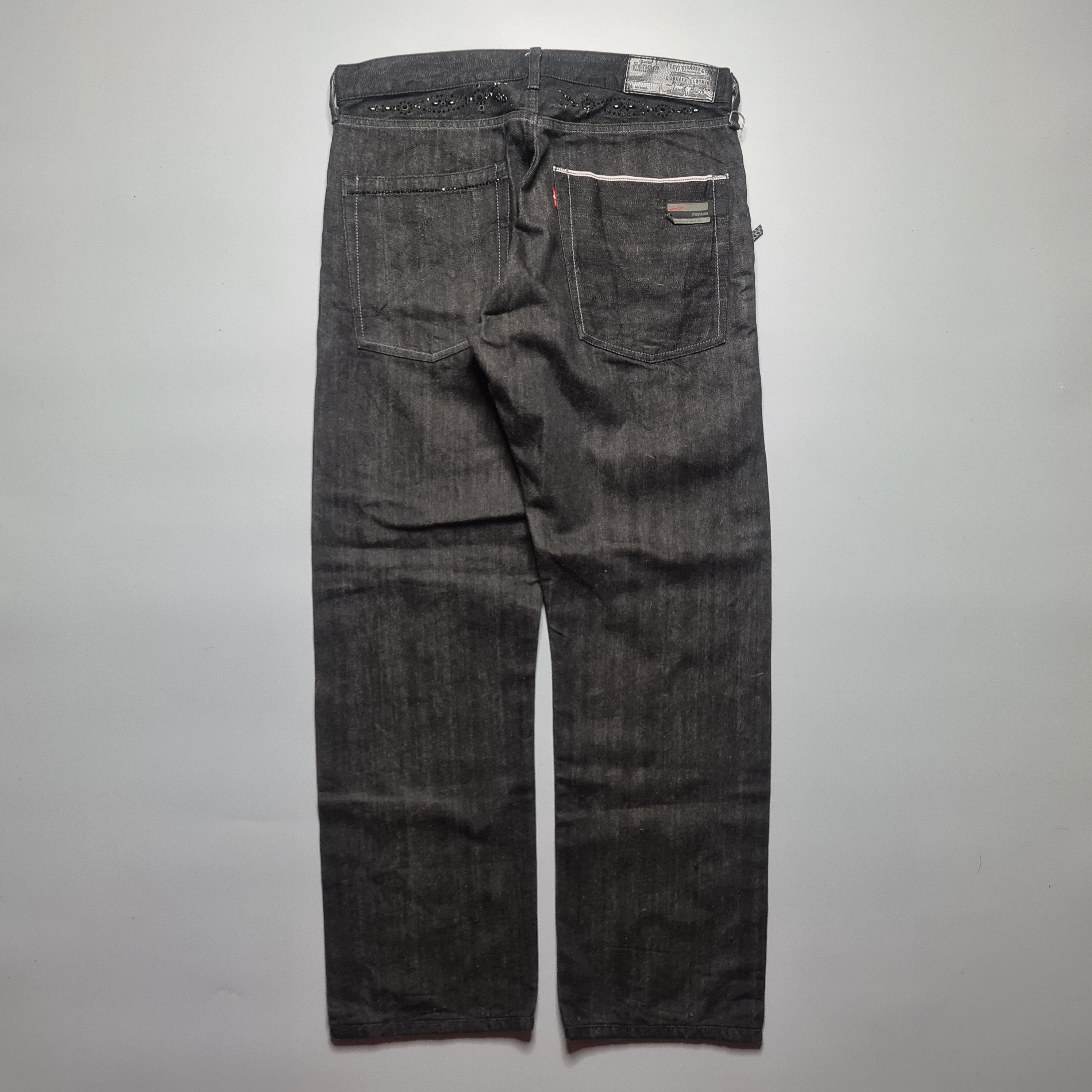 Fragment Design × Levi's Levi's Fenom - Black Disco Decoration Selvedge Jeans Size US 34 / EU 50 - 3 Thumbnail