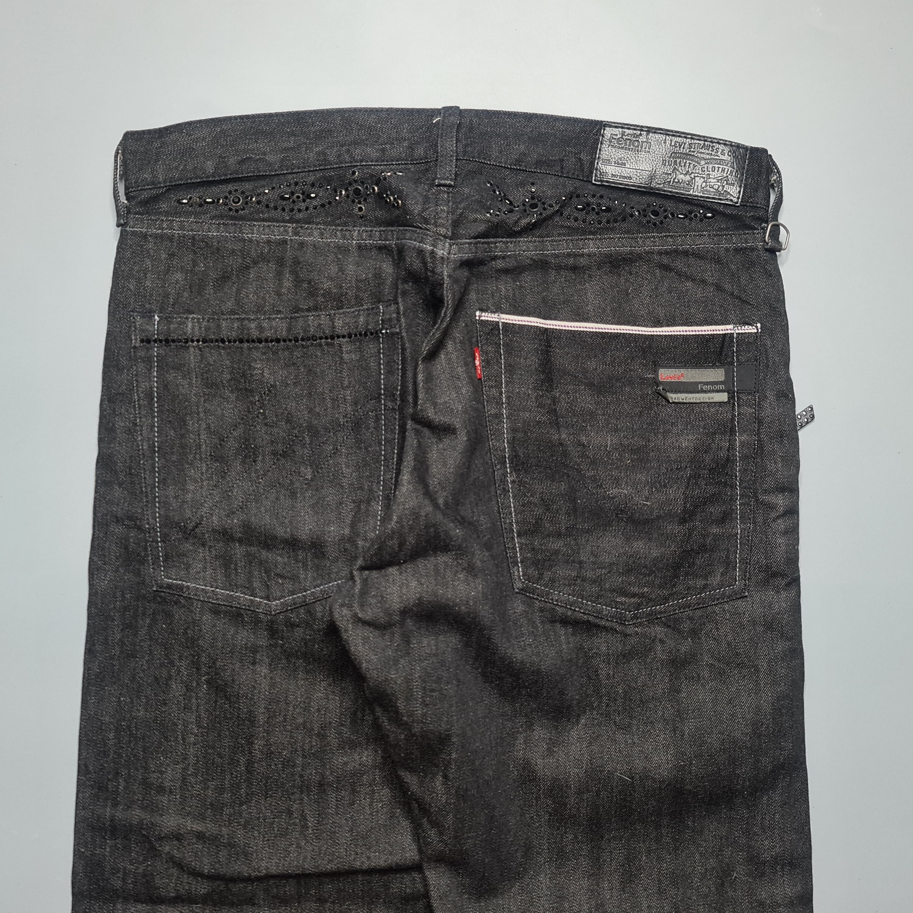 Fragment Design × Levi's Levi's Fenom - Black Disco Decoration Selvedge Jeans Size US 34 / EU 50 - 4 Thumbnail