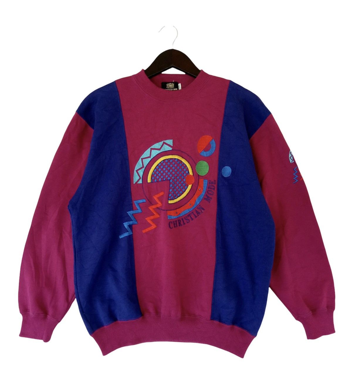 Other CHRISTIAN MODE sweatshirt multicolor embroidered sweater Size US L / EU 52-54 / 3 - 1 Thumbnail