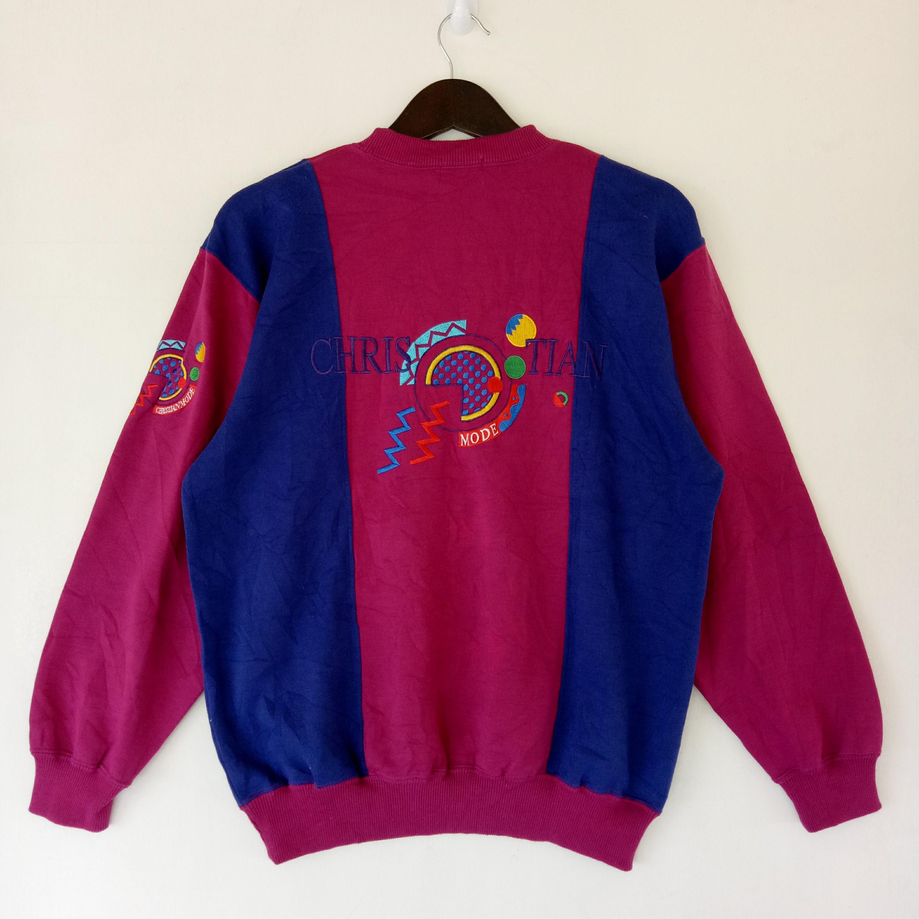 Other CHRISTIAN MODE sweatshirt multicolor embroidered sweater Size US L / EU 52-54 / 3 - 2 Thumbnail