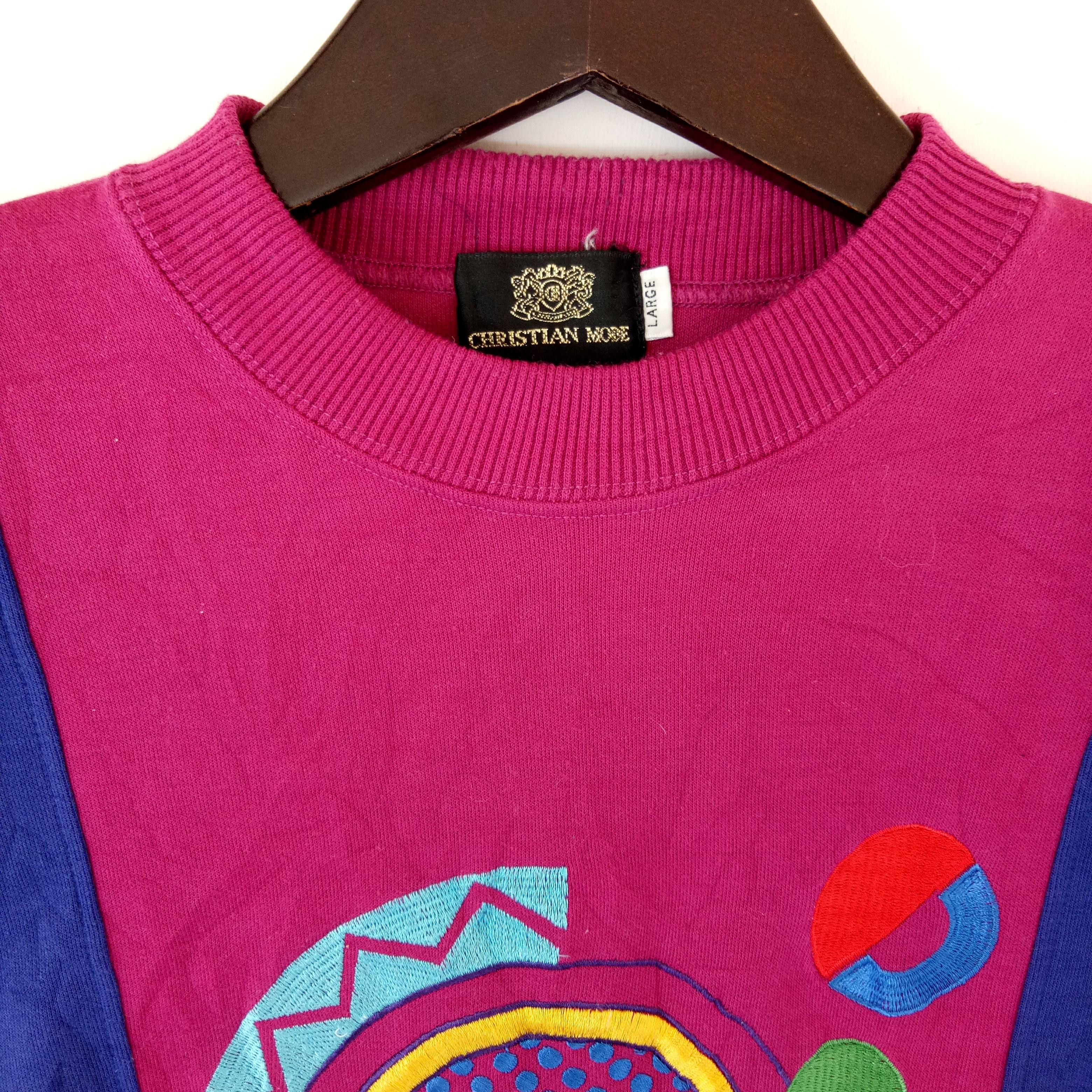 Other CHRISTIAN MODE sweatshirt multicolor embroidered sweater Size US L / EU 52-54 / 3 - 3 Thumbnail