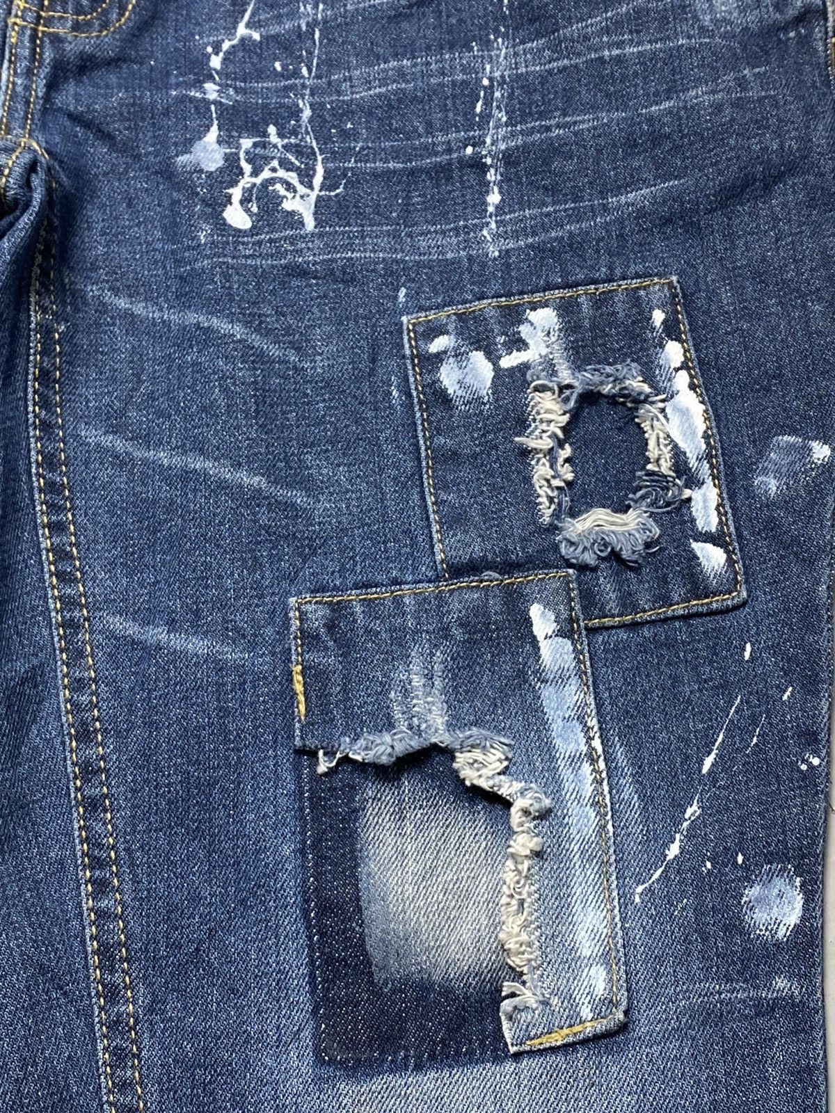 Japanese Brand Patch Work Spalsh Painted Denim Size US 32 / EU 48 - 4 Thumbnail