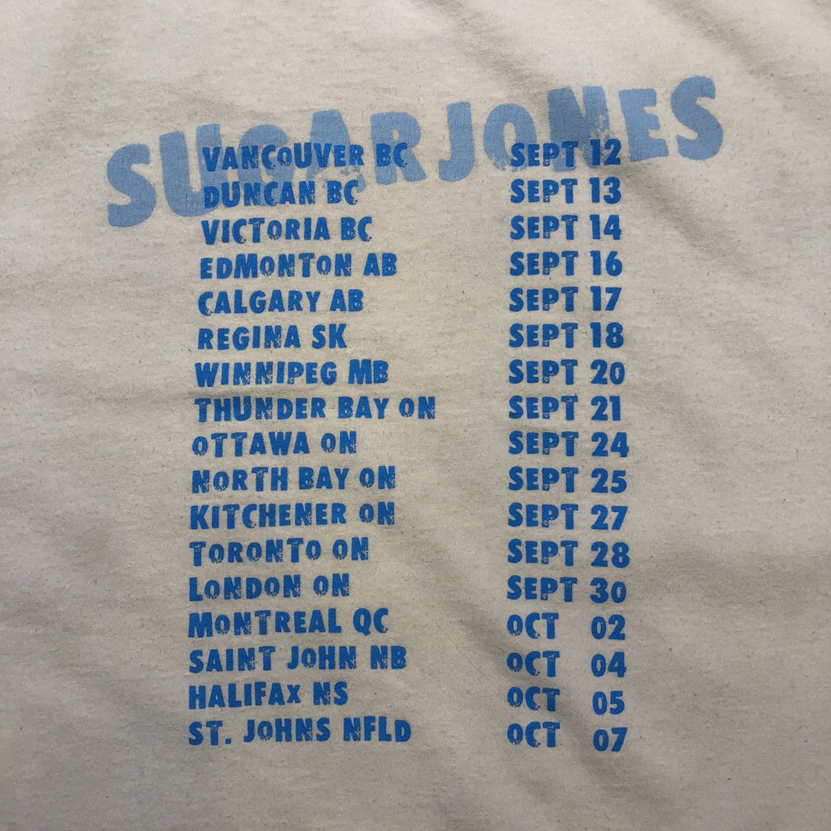 Band Tees Vintage 2001 Sugar Jones Shirt Signed Tour Band Graphic Tee Size US M / EU 48-50 / 2 - 11 Thumbnail