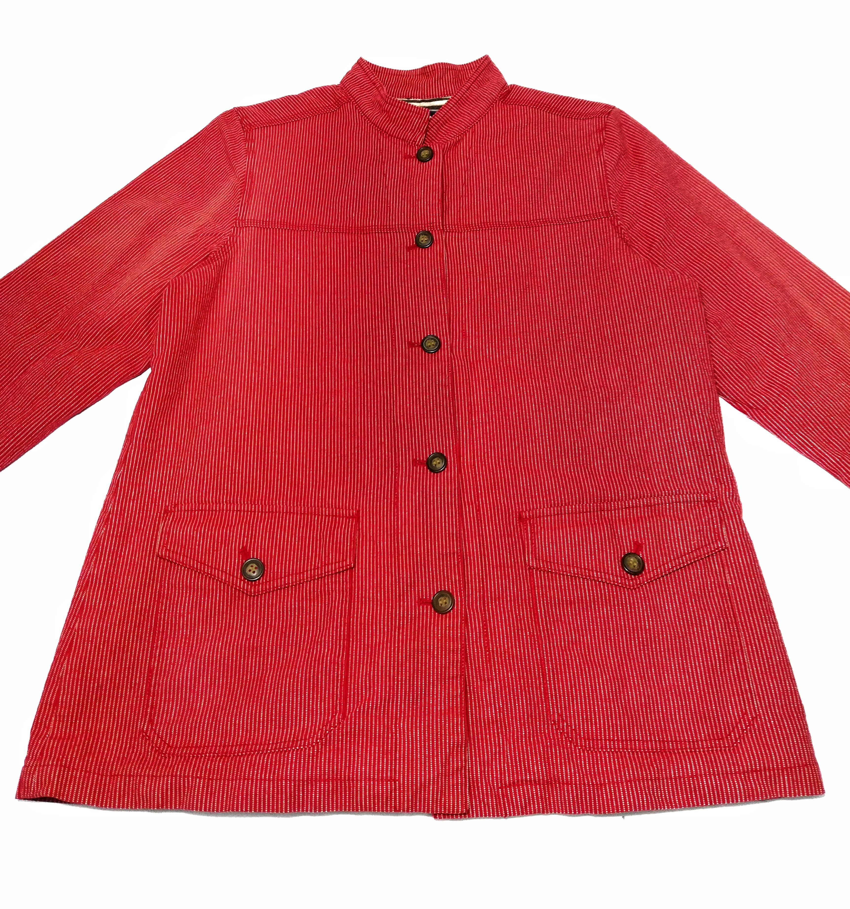 Designer × Japanese Brand 🔥RIGHT ON WHITE/RED HIKORY SASAKI CHORE JAPANESE JACKET🔥 Size US S / EU 44-46 / 1 - 6 Thumbnail