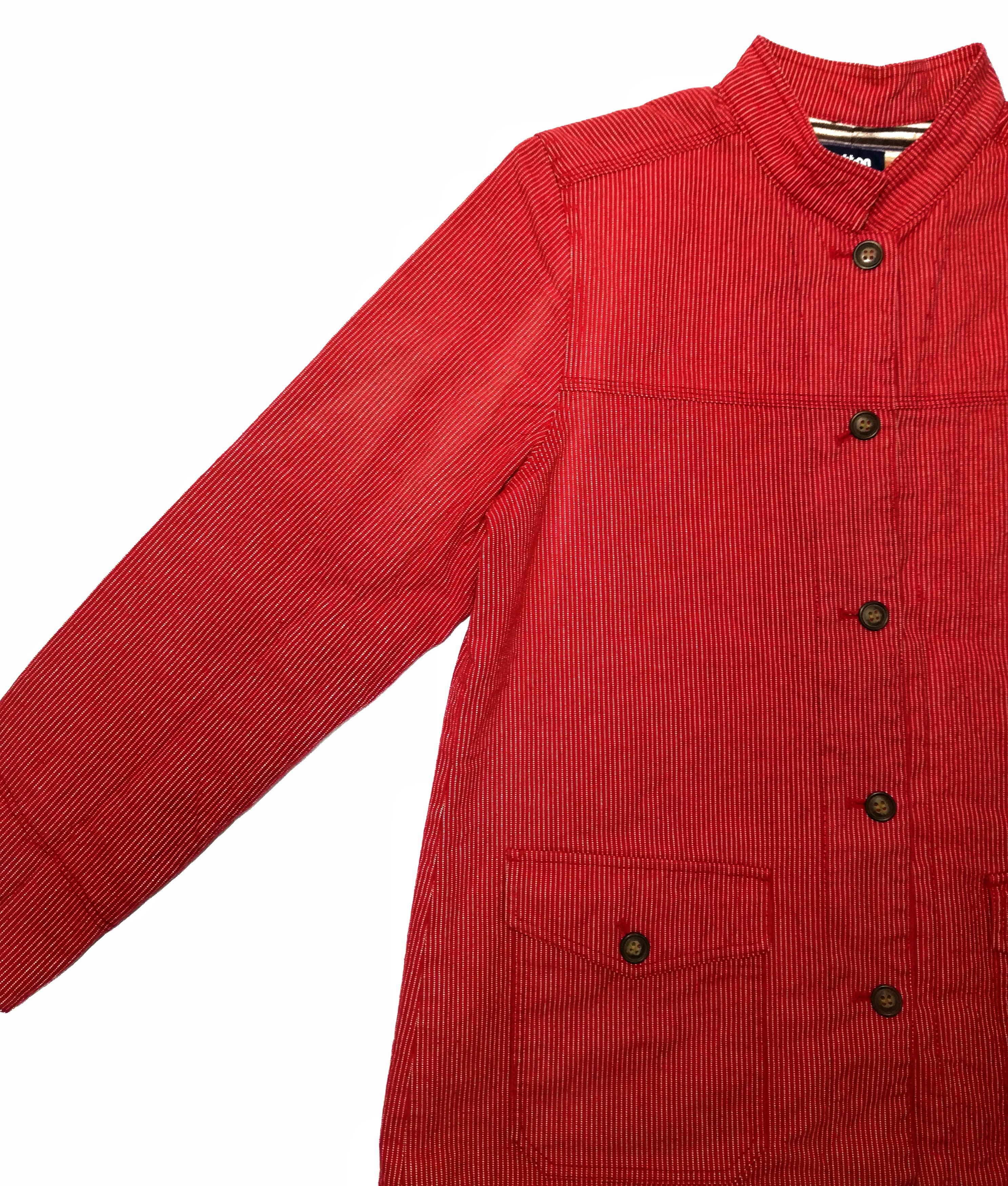 Designer × Japanese Brand 🔥RIGHT ON WHITE/RED HIKORY SASAKI CHORE JAPANESE JACKET🔥 Size US S / EU 44-46 / 1 - 4 Thumbnail
