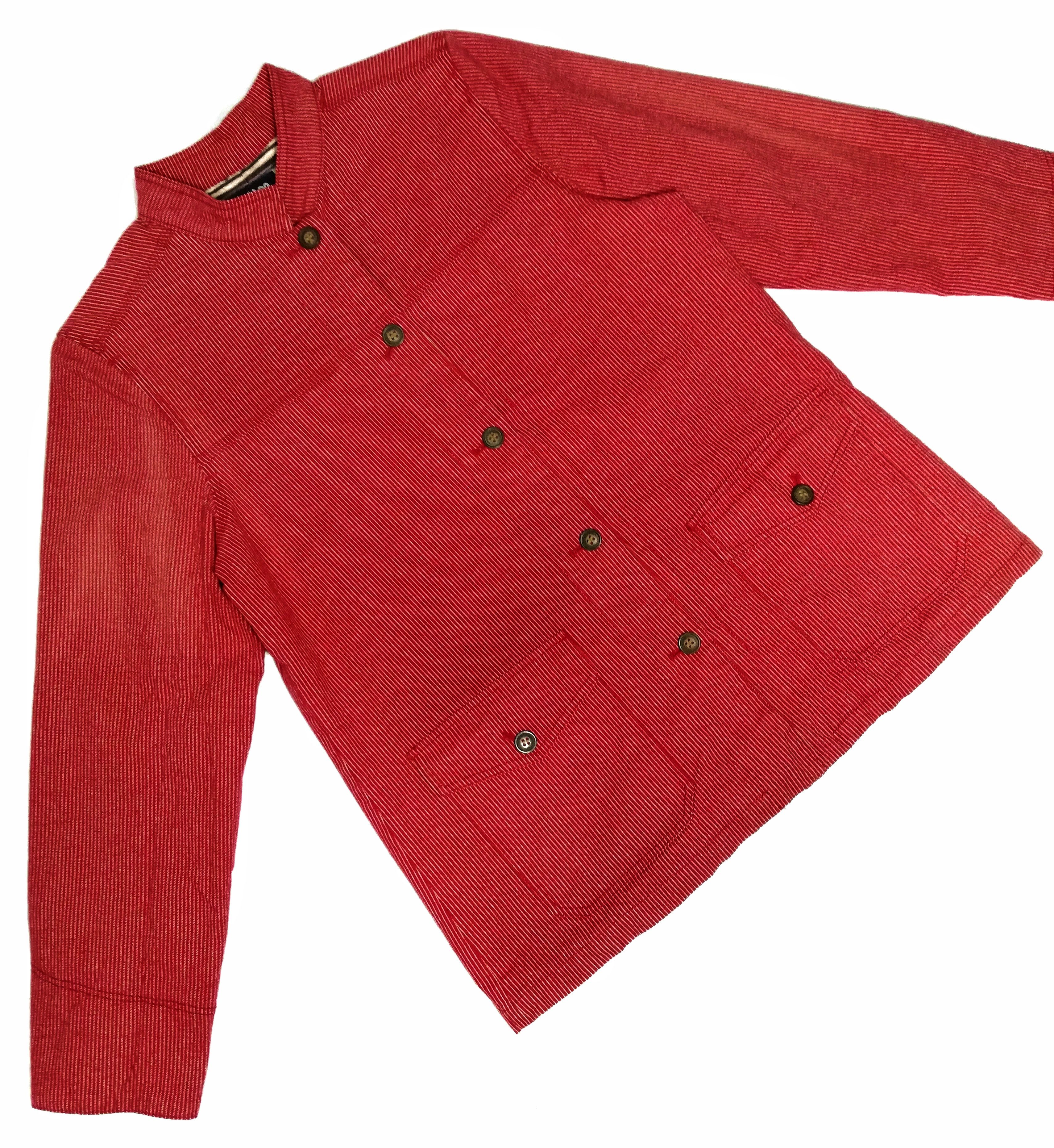 Designer × Japanese Brand 🔥RIGHT ON WHITE/RED HIKORY SASAKI CHORE JAPANESE JACKET🔥 Size US S / EU 44-46 / 1 - 3 Thumbnail