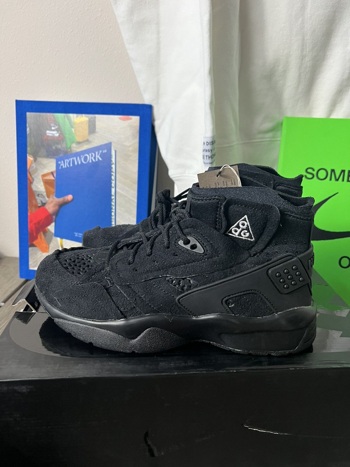 Comme des Garcons × Nike Comme des Garcons x Air Mowabb Black Size US 7 / EU 40 - 2 Thumbnail