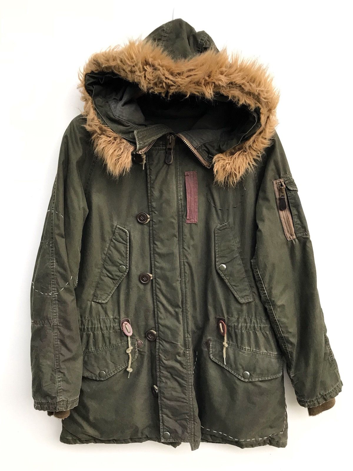 Japanese Brand × Johnbull John Bull Parkas Quilted Fur Hoodie Long Jacket Size US S / EU 44-46 / 1 - 1 Thumbnail