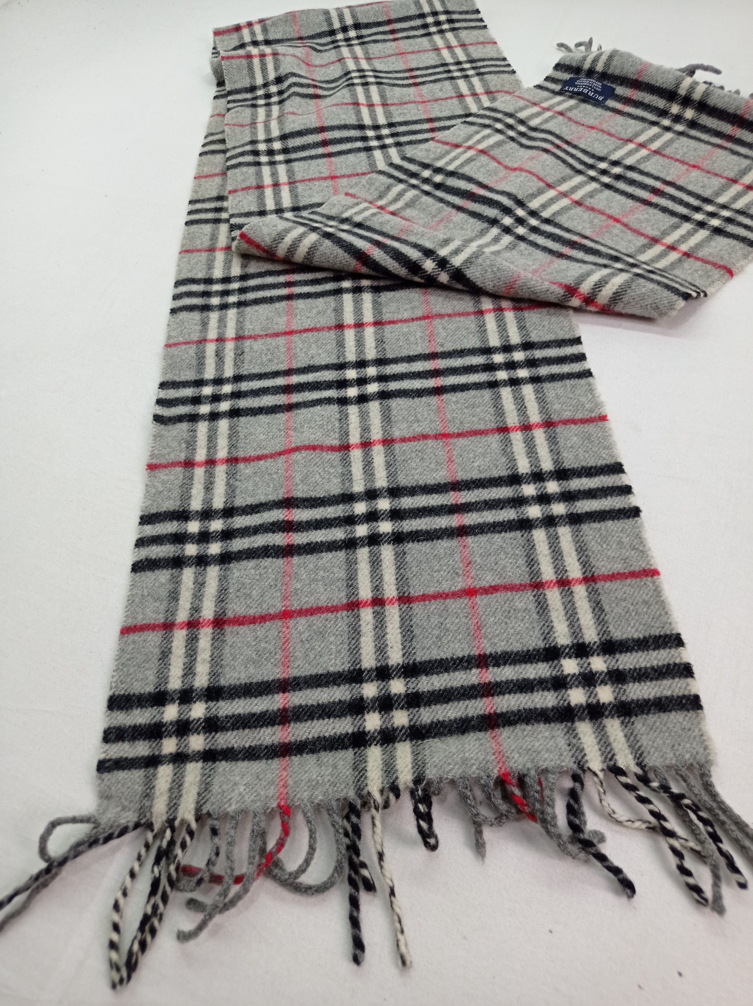 Burberry × Designer Burberry Lampswool Nova check Scarf Size ONE SIZE - 4 Thumbnail