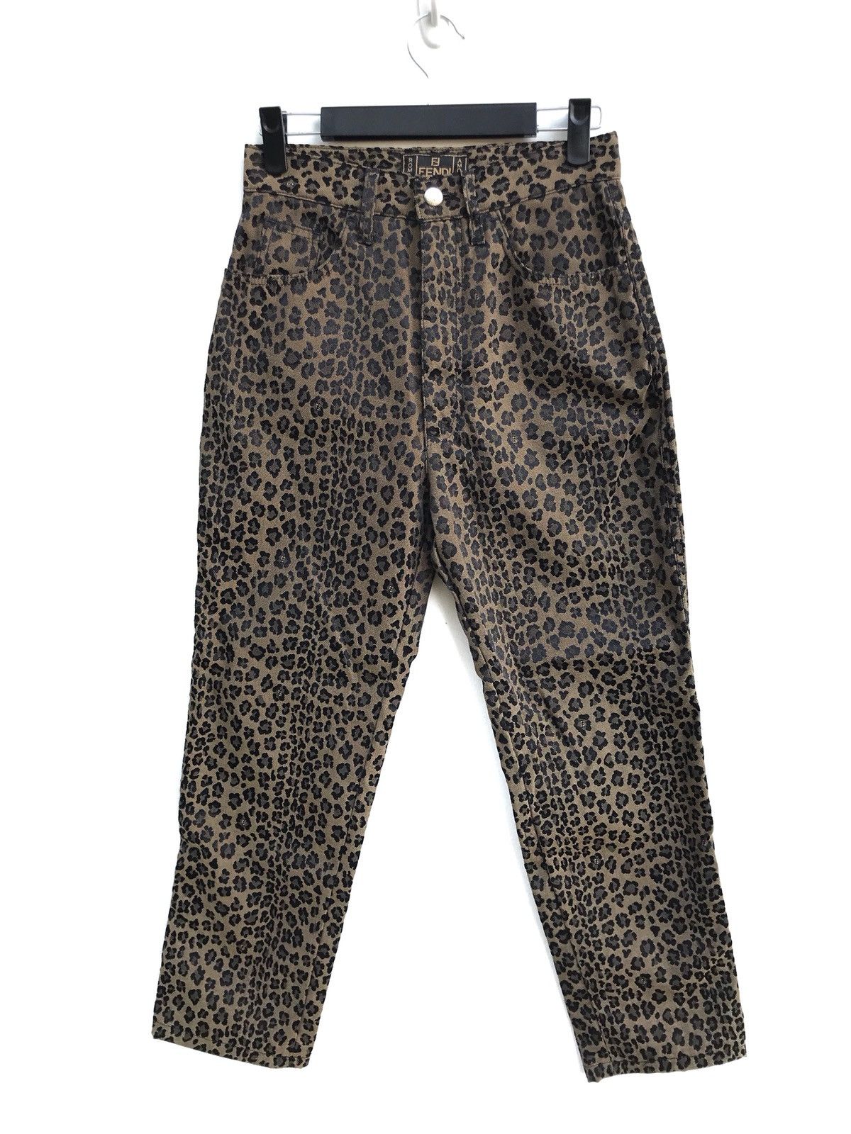 Fendi Authentic Fendi Leopard Print Trousers Pants Size US 26 / EU 42 - 1 Thumbnail