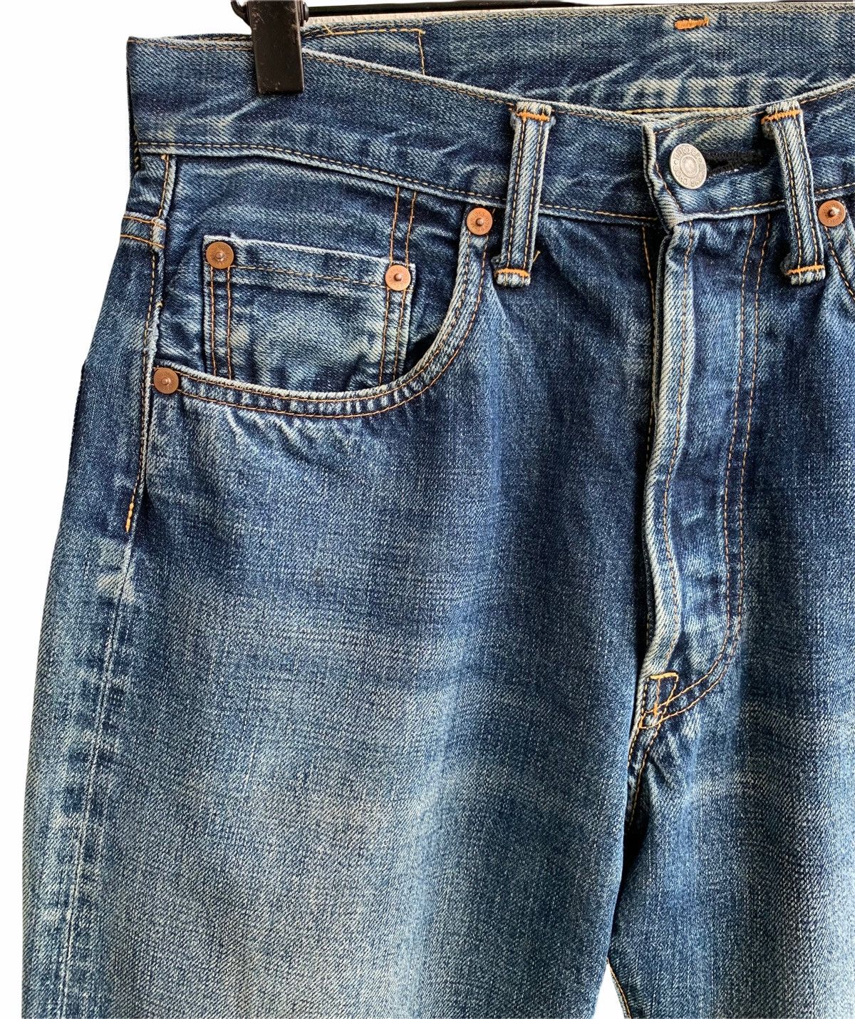 Japanese Brand Vintage Japanese Sewing Chop Selvedge Jeans Size US 29 - 4 Thumbnail