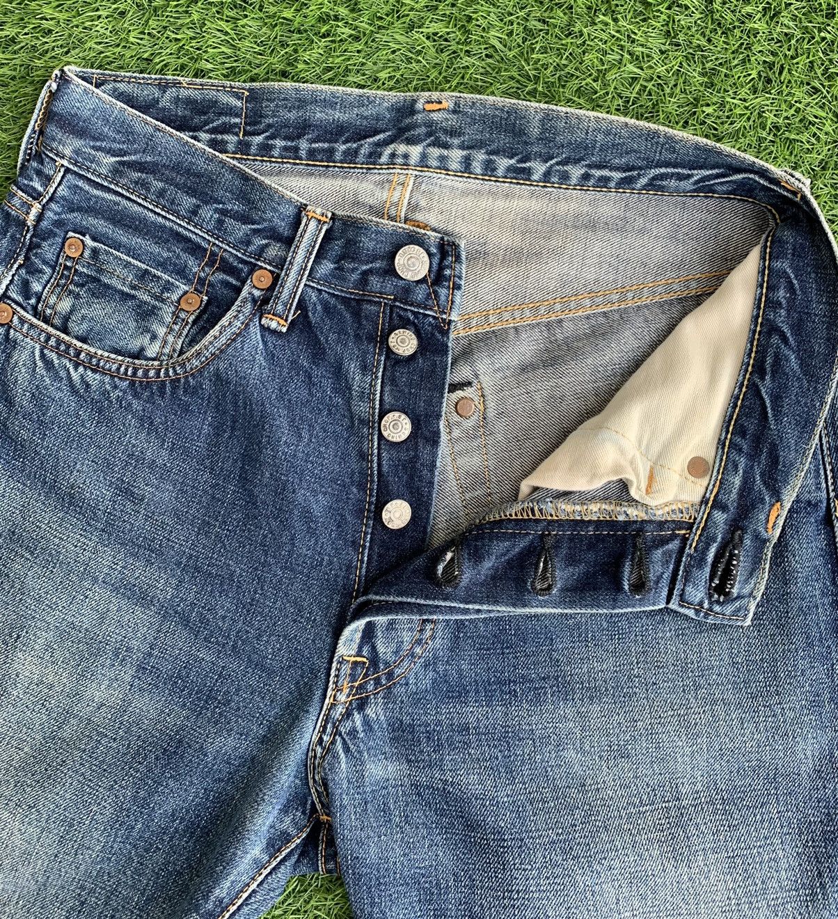 Japanese Brand Vintage Japanese Sewing Chop Selvedge Jeans Size US 29 - 14 Thumbnail