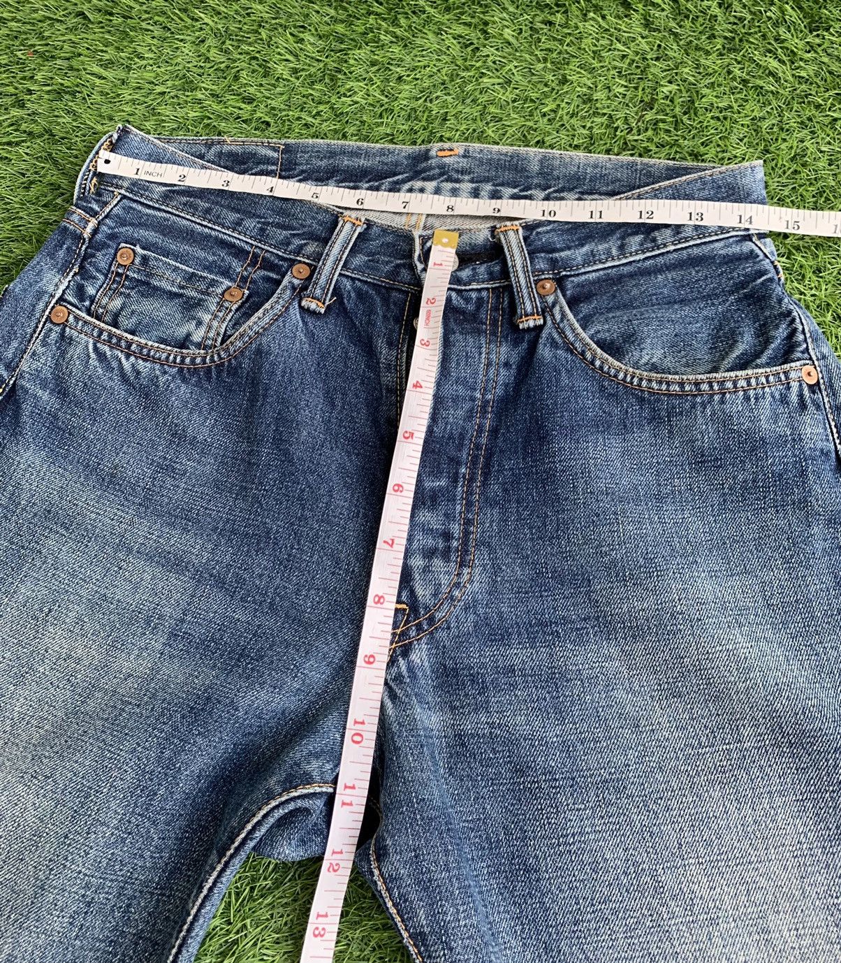Japanese Brand Vintage Japanese Sewing Chop Selvedge Jeans Size US 29 - 17 Thumbnail