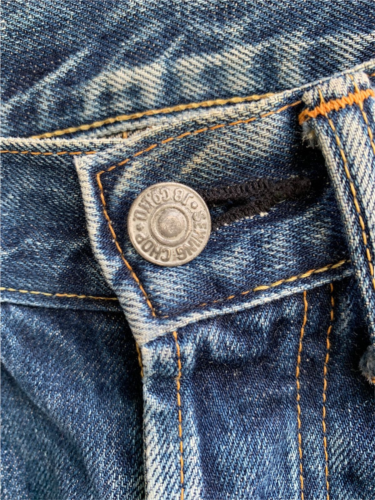 Japanese Brand Vintage Japanese Sewing Chop Selvedge Jeans Size US 29 - 7 Thumbnail