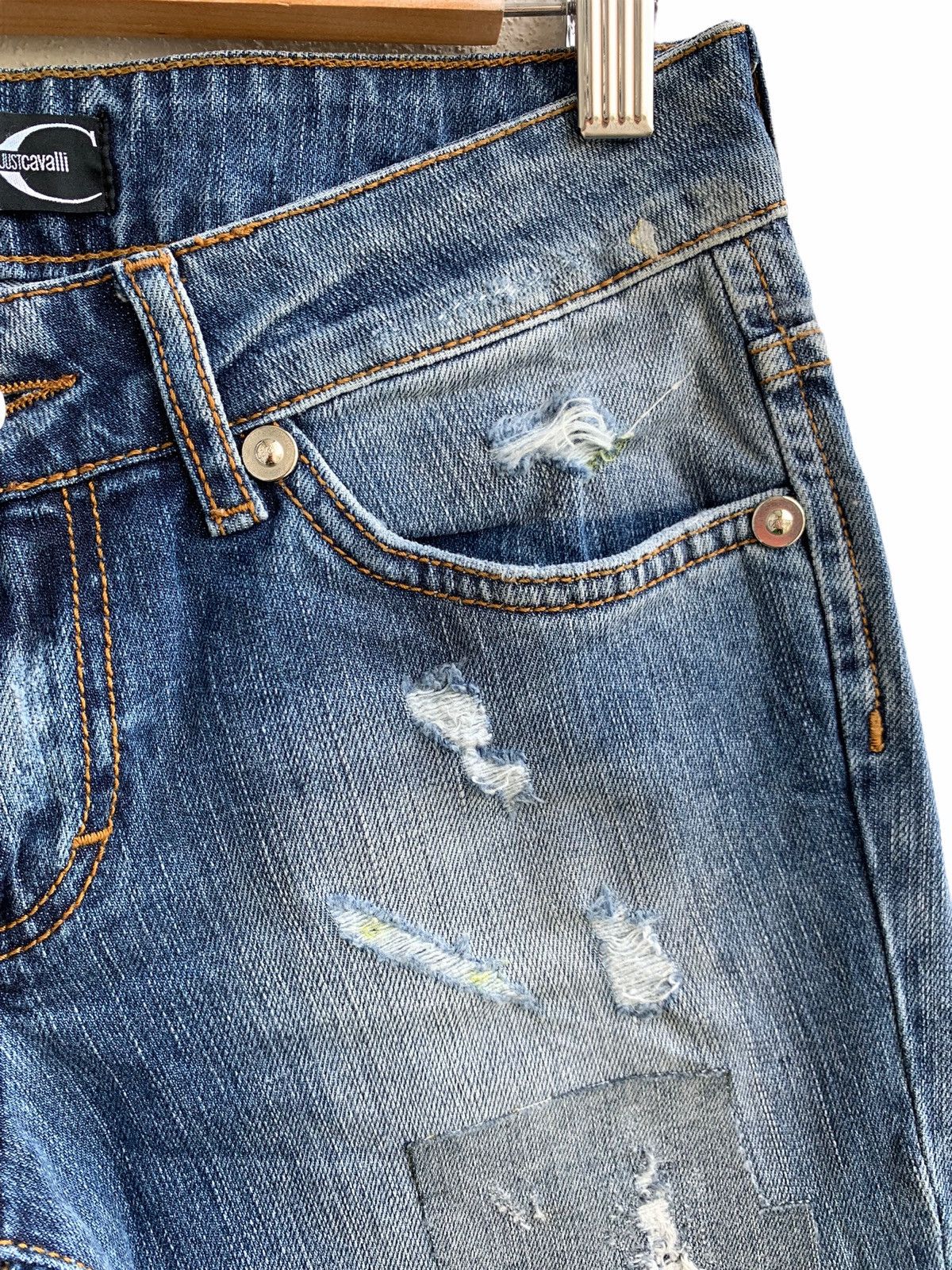 Just Cavalli Distressed patchwork Just Cavalli Jeans Size US 28 / EU 44 - 5 Thumbnail
