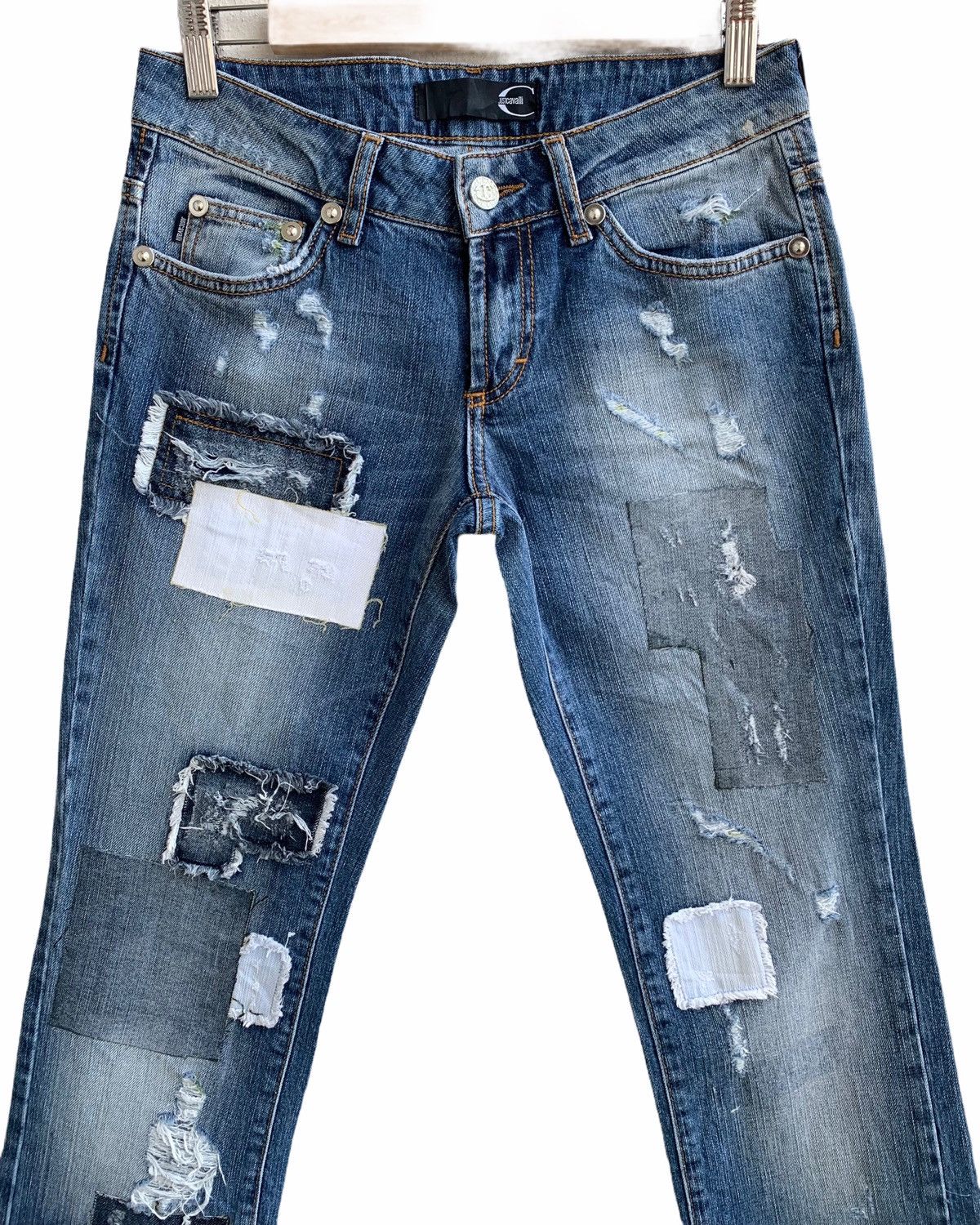 Just Cavalli Distressed patchwork Just Cavalli Jeans Size US 28 / EU 44 - 3 Thumbnail