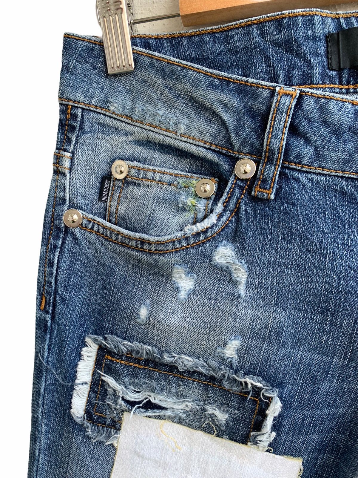 Just Cavalli Distressed patchwork Just Cavalli Jeans Size US 28 / EU 44 - 6 Thumbnail