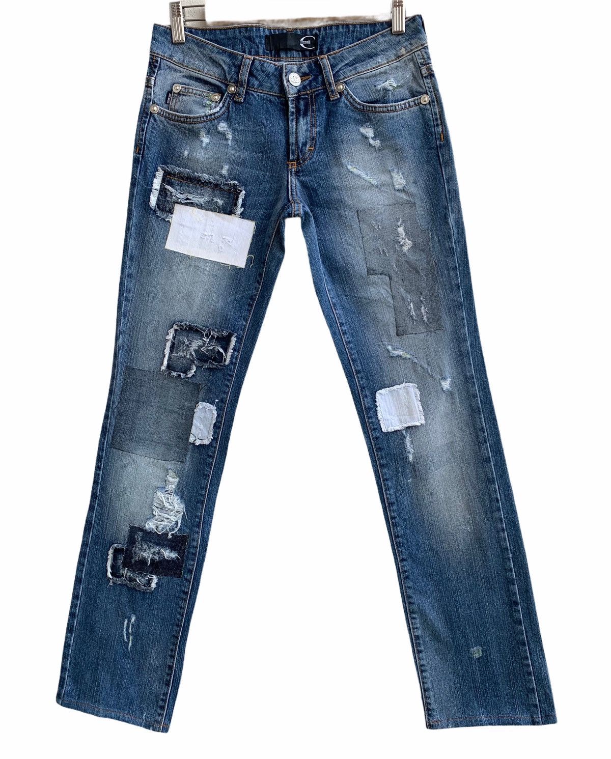 Just Cavalli Distressed patchwork Just Cavalli Jeans Size US 28 / EU 44 - 1 Thumbnail