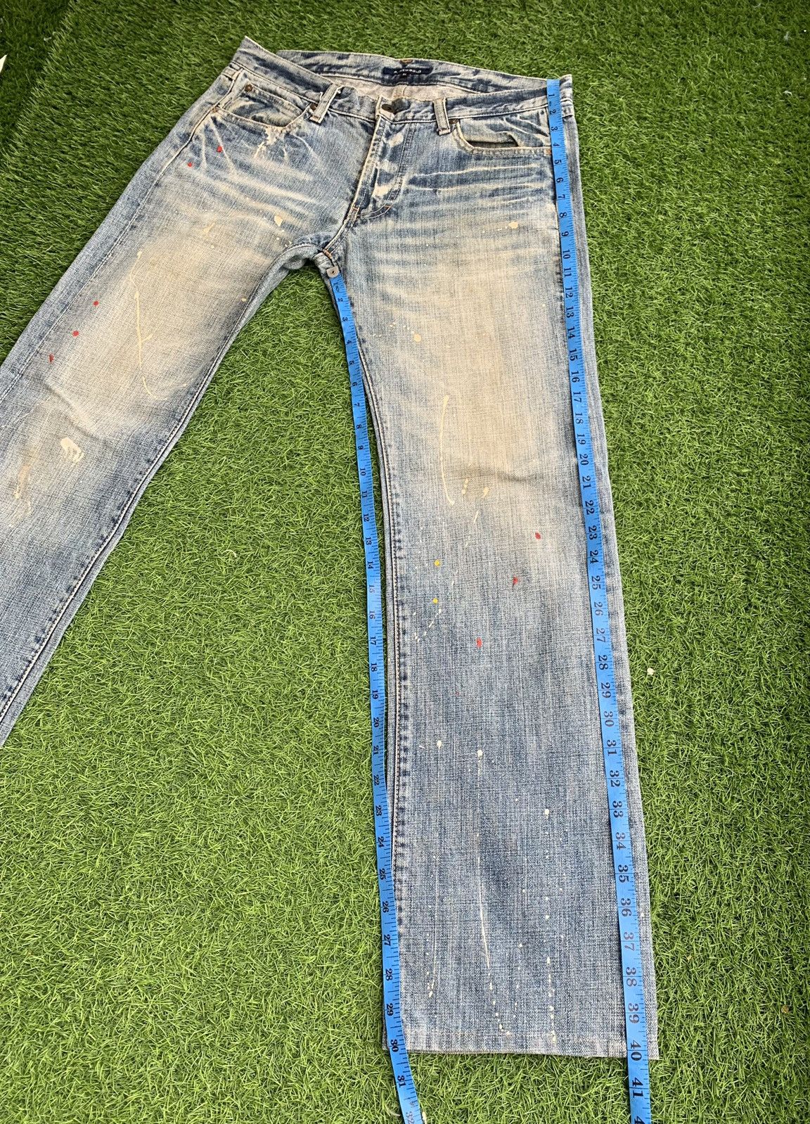 Japanese Brand Japanese Brand R.Newbold Splattered Paint Denim Size US 32 / EU 48 - 14 Thumbnail