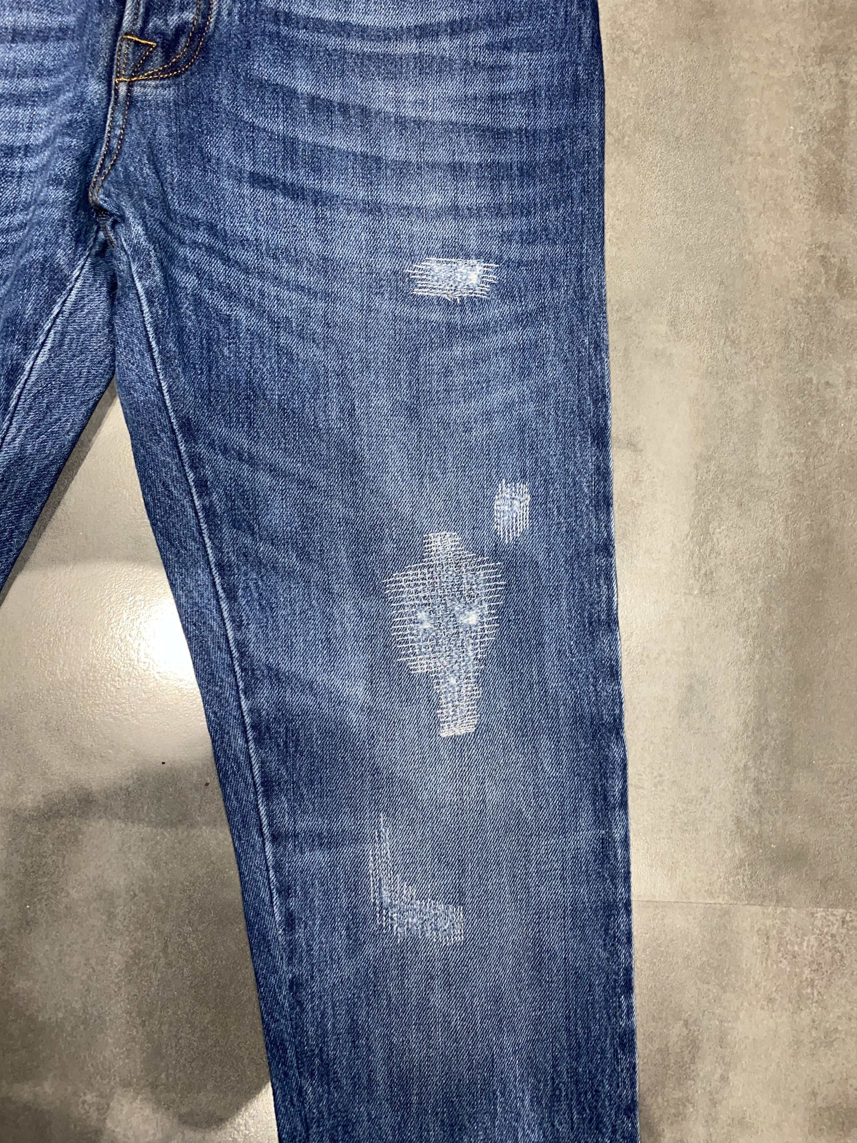Valentino Valentino Distressed Light Indigo Denim Pants Size US 31 - 9 Thumbnail