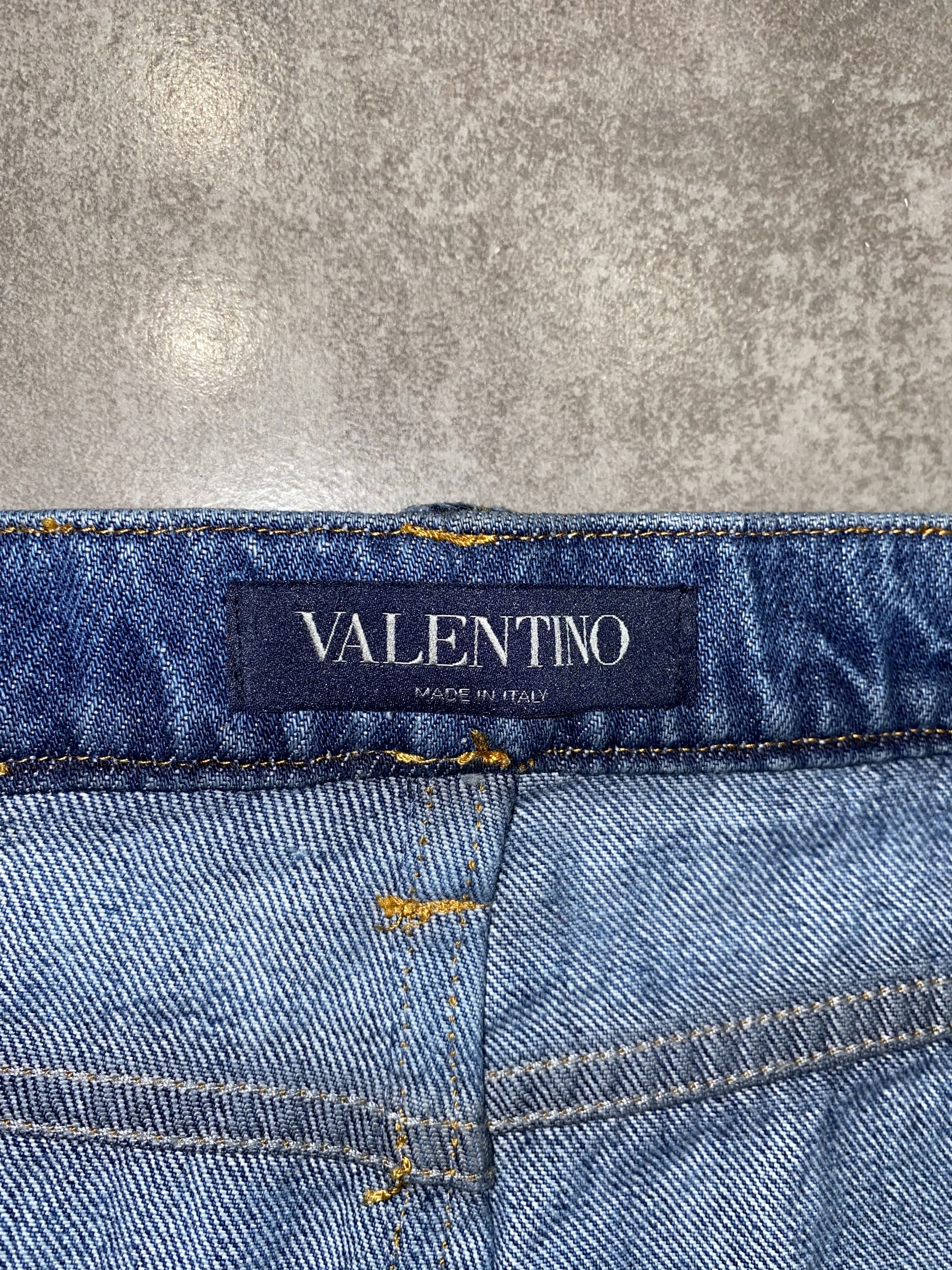 Valentino Valentino Distressed Light Indigo Denim Pants Size US 31 - 15 Thumbnail