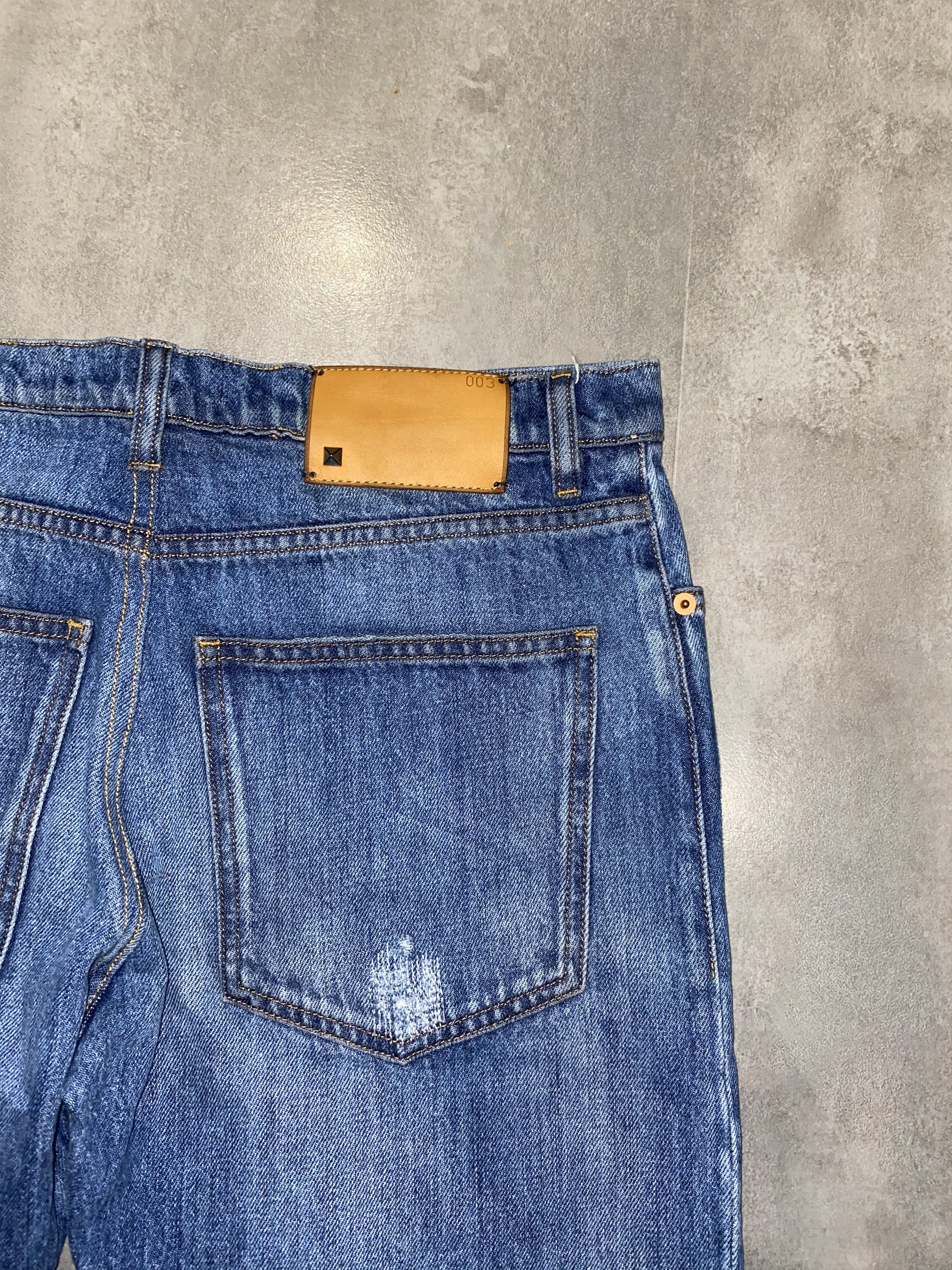 Valentino Valentino Distressed Light Indigo Denim Pants Size US 31 - 14 Thumbnail