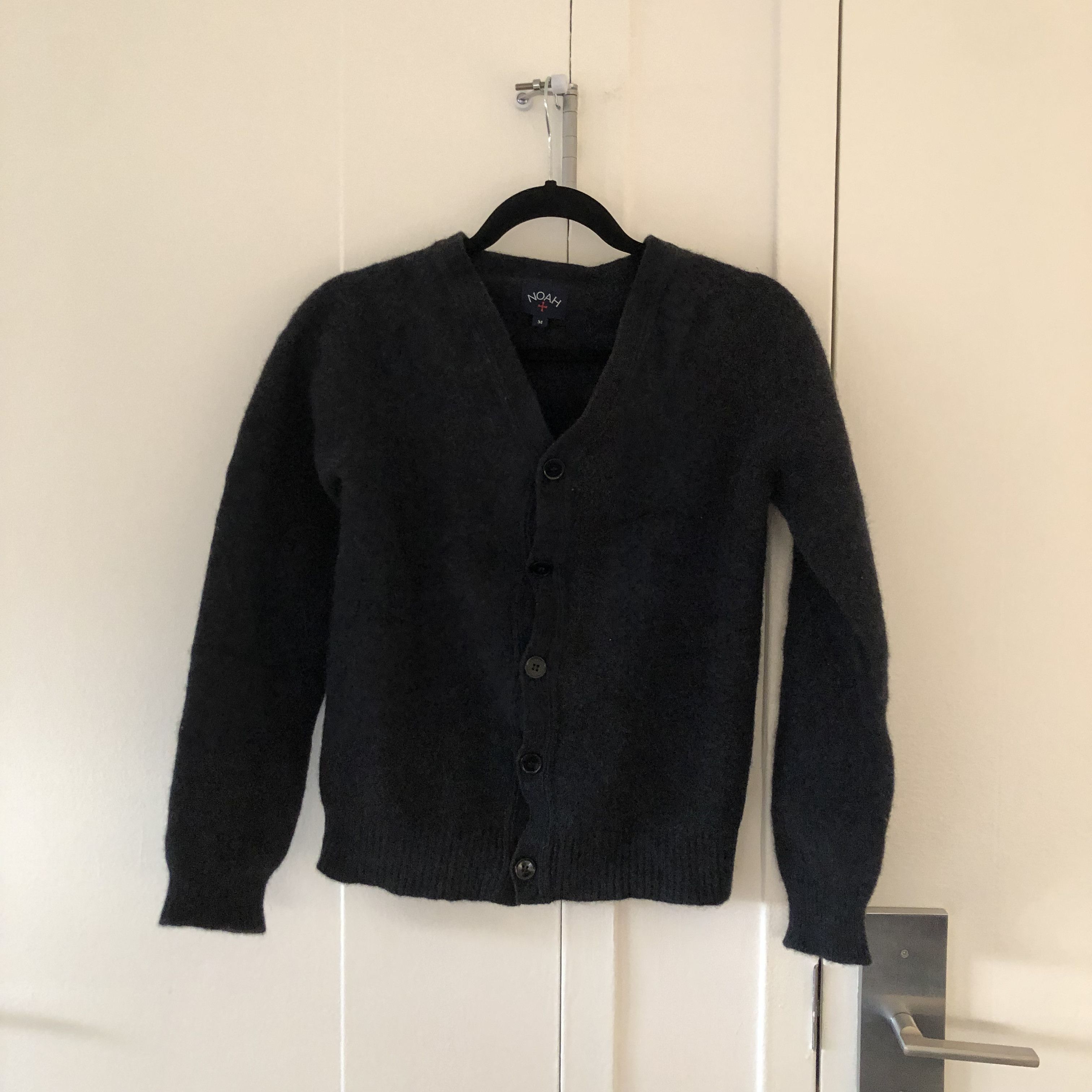 image of Noah Wool Cardigan in Black, Men's (Size XS)