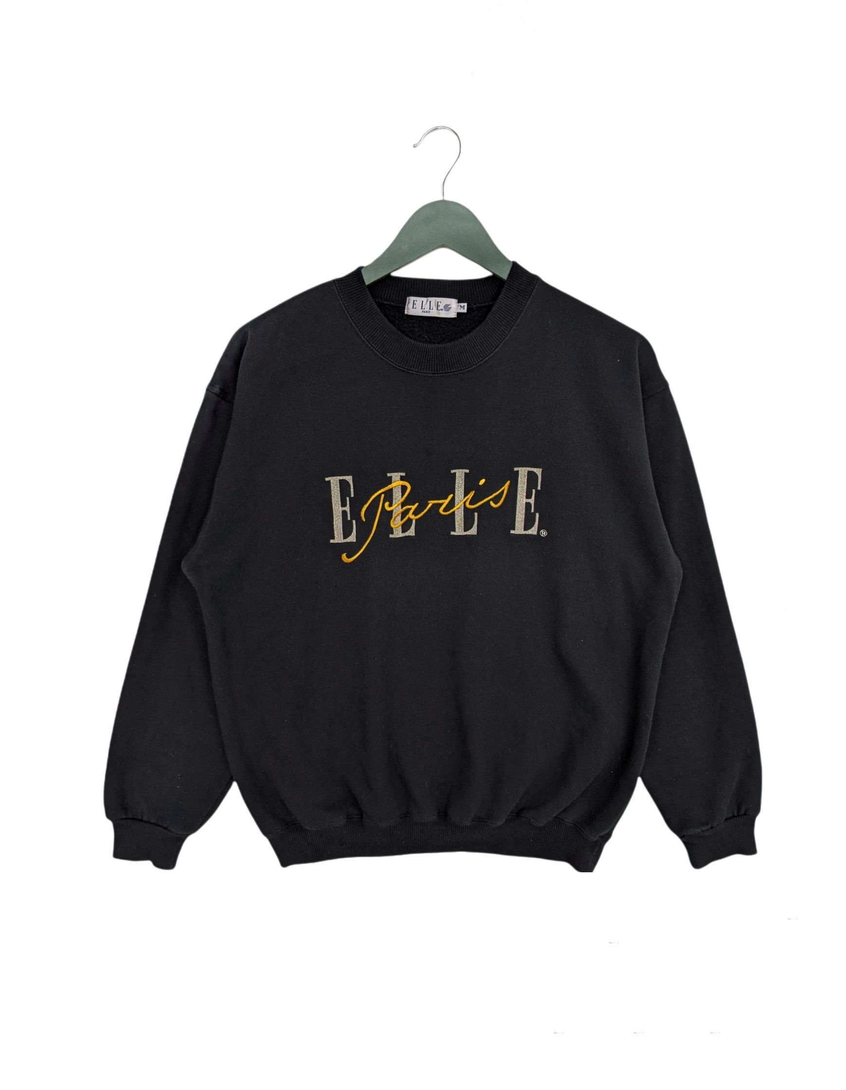 Designer Vintage Elle Paris Embroidery Logo Sweatshirt Size US M / EU 48-50 / 2 - 1 Thumbnail