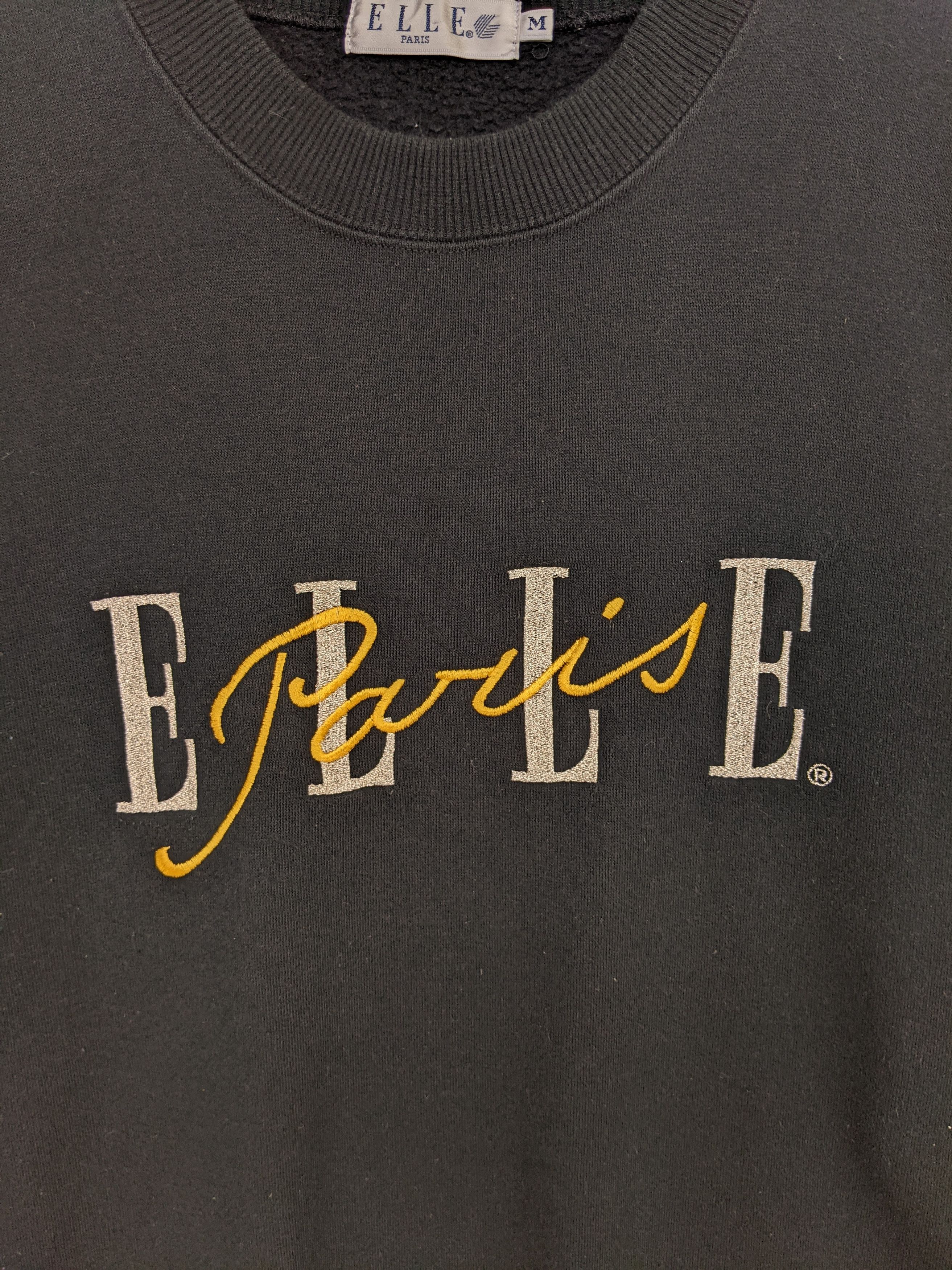 Designer Vintage Elle Paris Embroidery Logo Sweatshirt Size US M / EU 48-50 / 2 - 3 Thumbnail