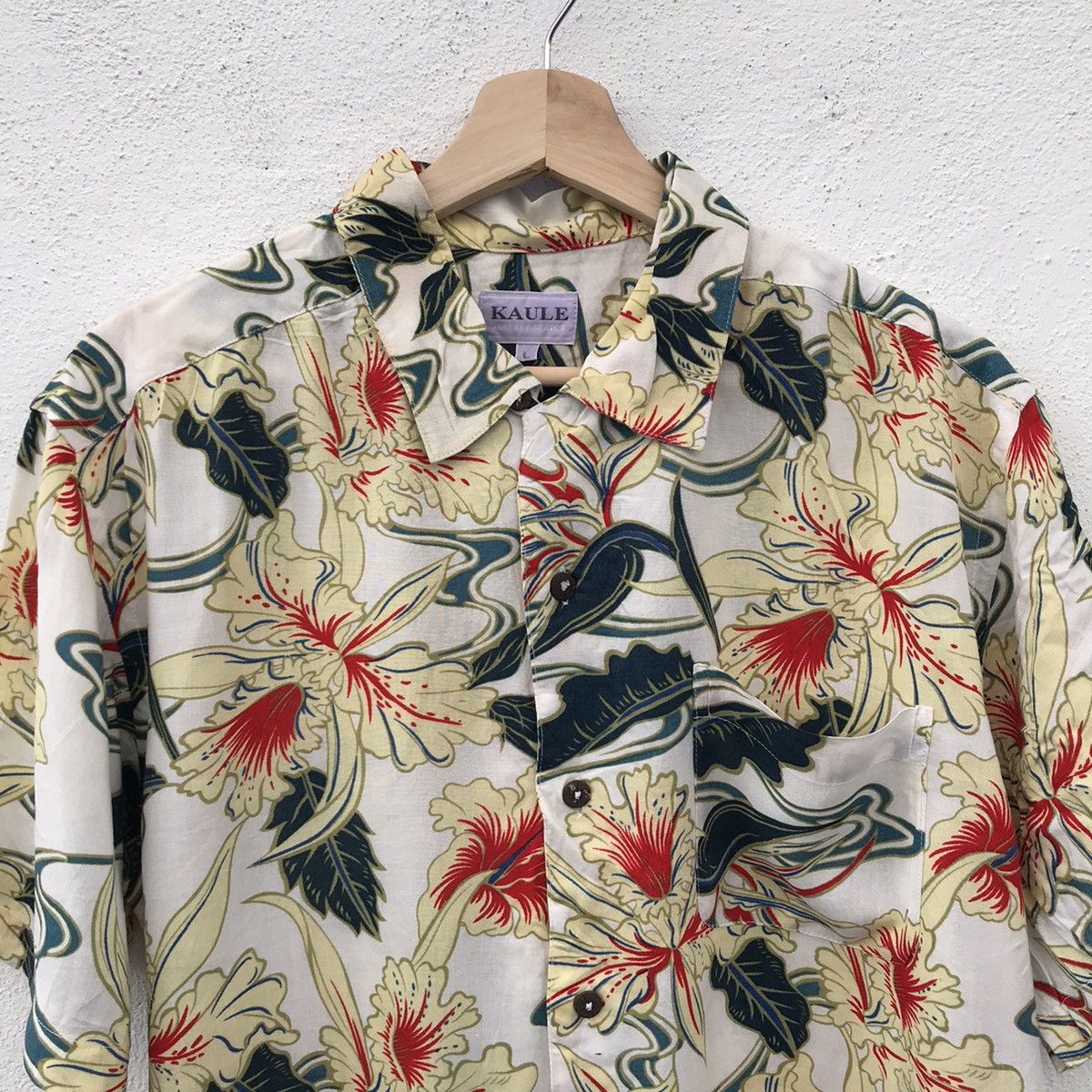 Japanese Brand Kaule Floral Rayon Hawaiian Shirts Size US L / EU 52-54 / 3 - 2 Thumbnail
