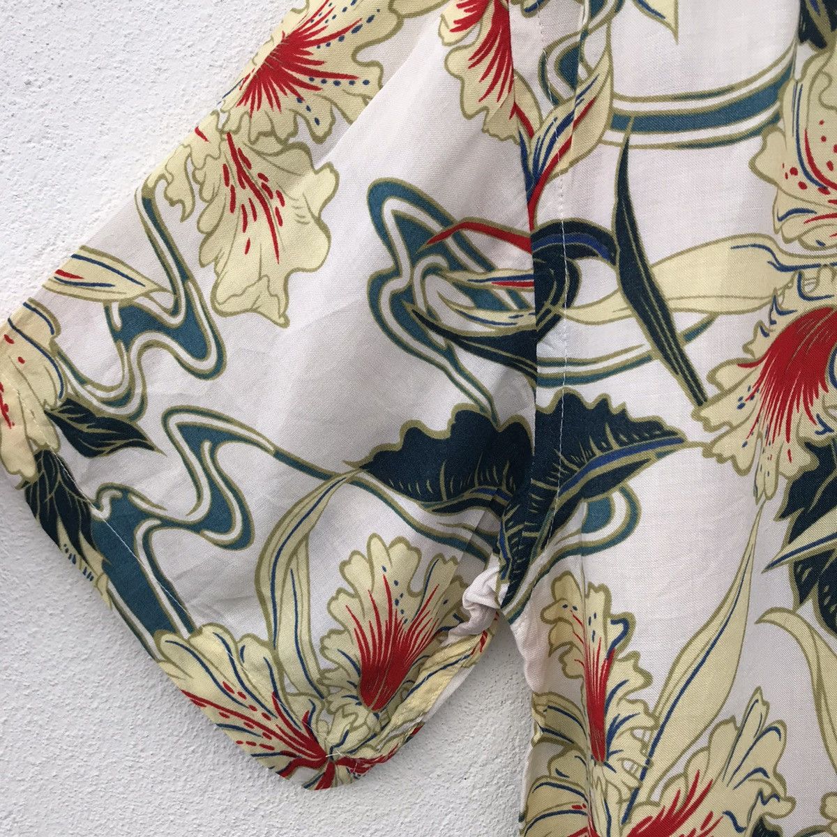 Japanese Brand Kaule Floral Rayon Hawaiian Shirts Size US L / EU 52-54 / 3 - 4 Thumbnail