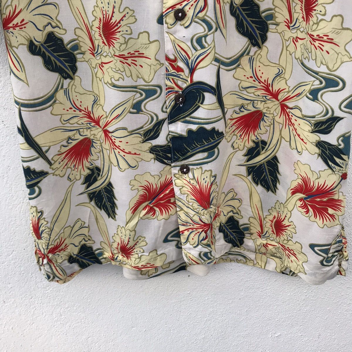 Japanese Brand Kaule Floral Rayon Hawaiian Shirts Size US L / EU 52-54 / 3 - 3 Thumbnail