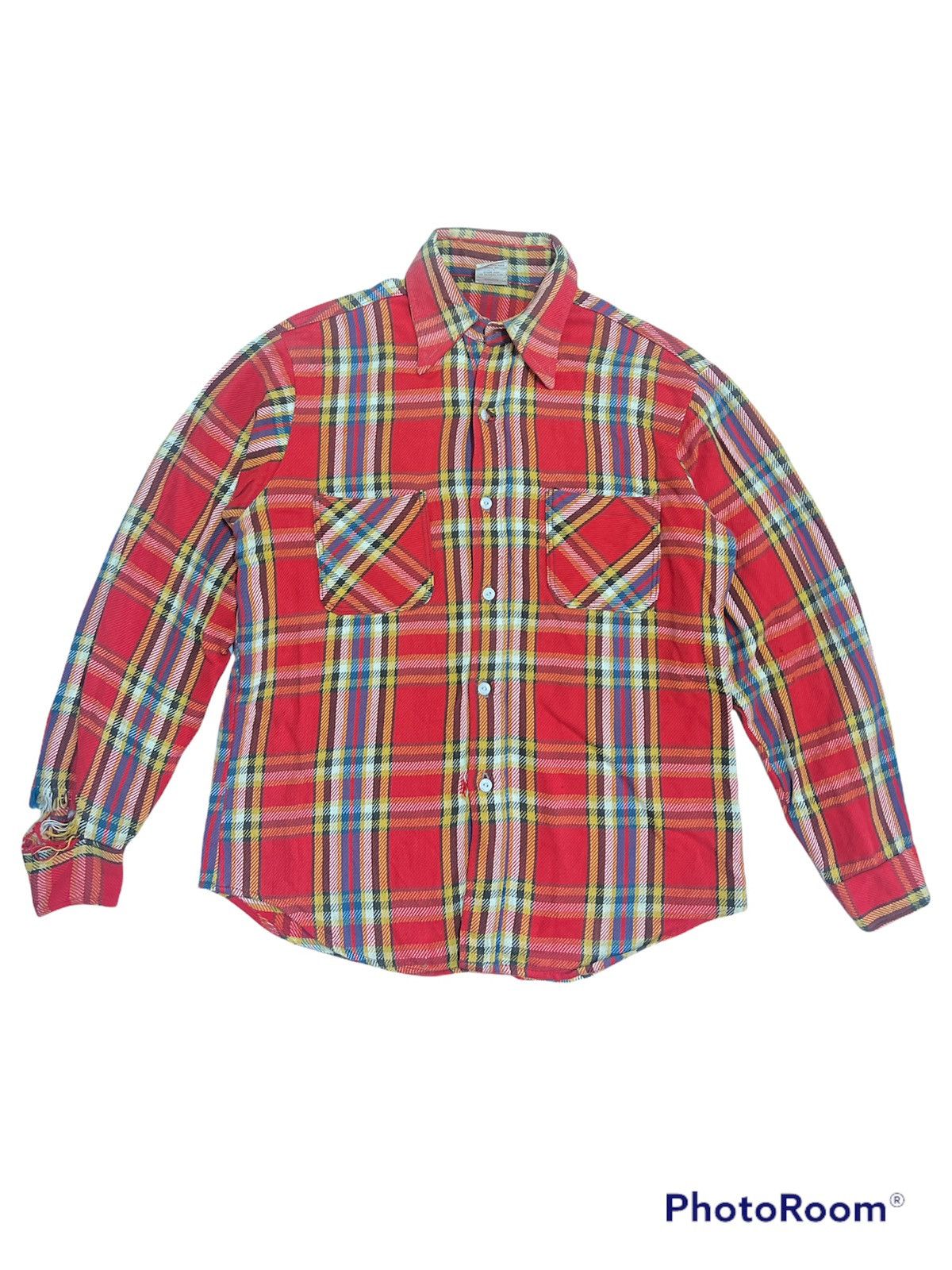 Big Mac × JCPenney × Vintage Fuck🔥Thrashed Flannel Travis Scott Style Size US L / EU 52-54 / 3 - 2 Thumbnail