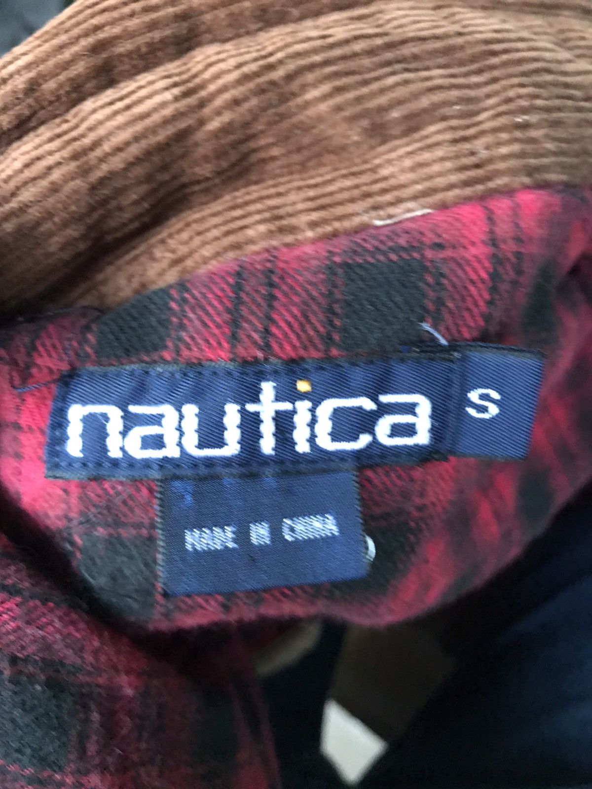 Vintage Nautica Work Shirt checked Lining