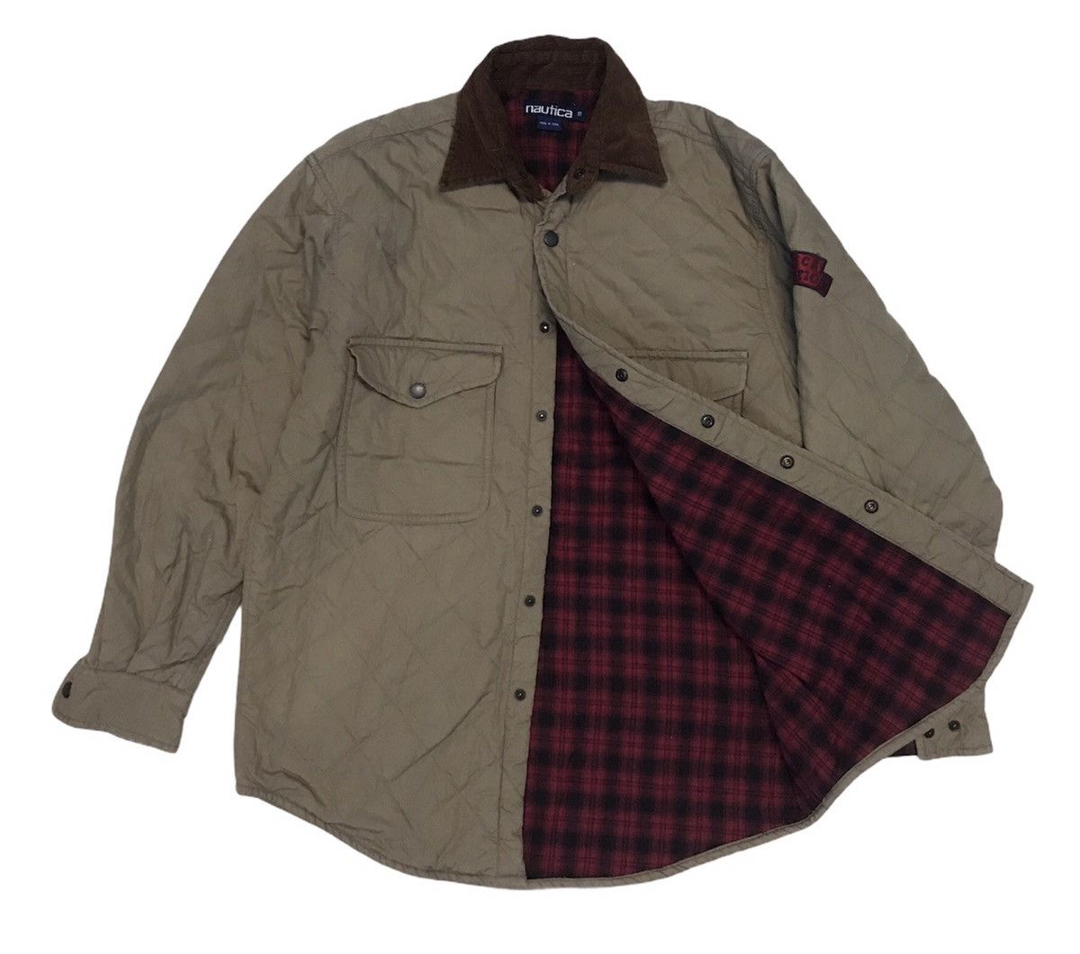 Vintage Nautica Work Shirt checked Lining