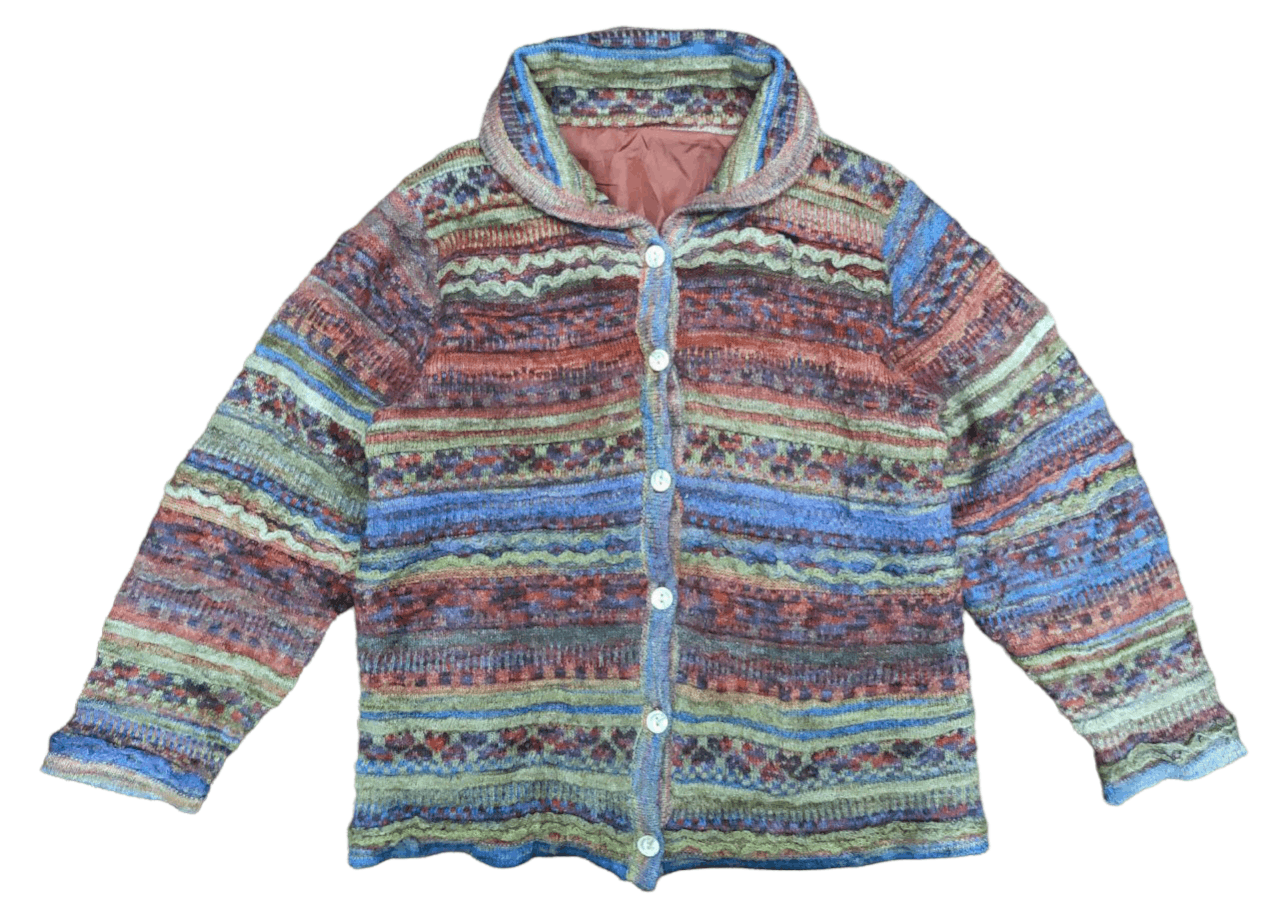 Homespun Knitwear Multicolor Knitted Jacket Size M / US 6-8 / IT 42-44 - 1 Thumbnail