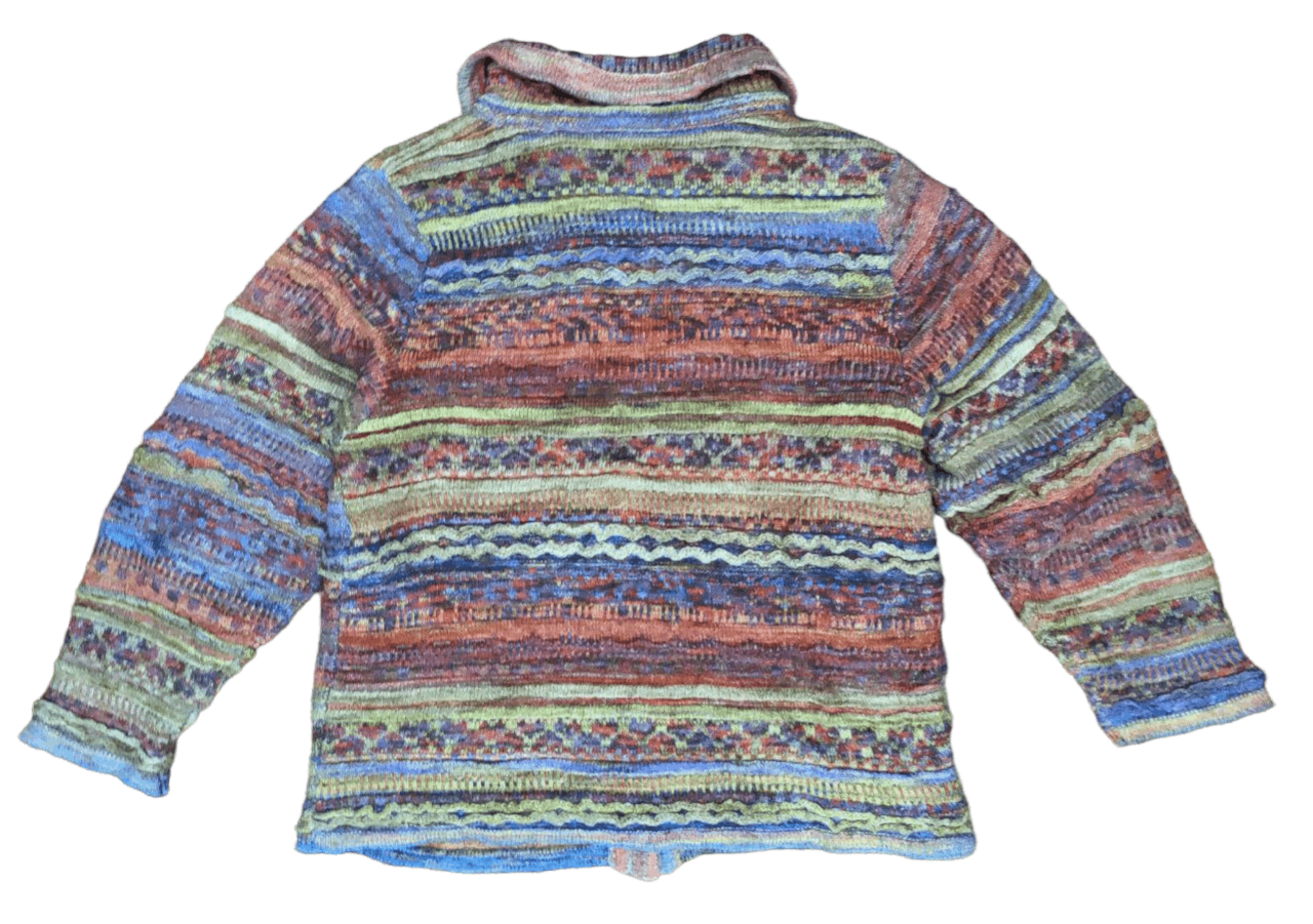 Homespun Knitwear Multicolor Knitted Jacket Size M / US 6-8 / IT 42-44 - 2 Thumbnail