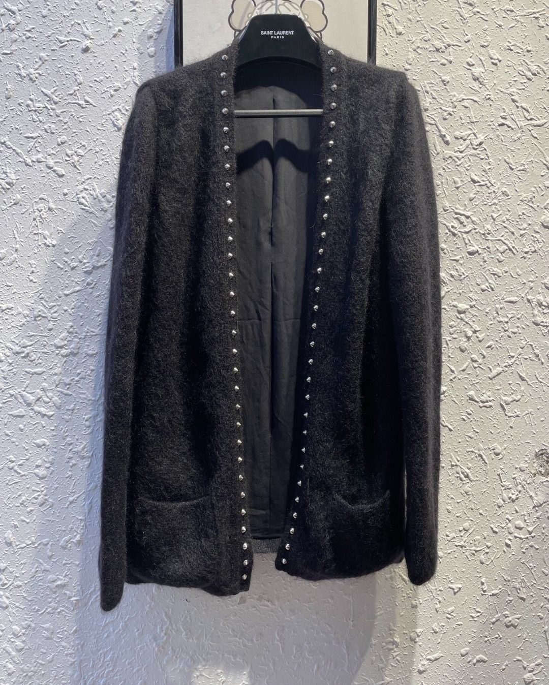 Saint Laurent Paris Saint Laurent Black Wool Cardigan Size US S / EU 44-46 / 1 - 1 Thumbnail