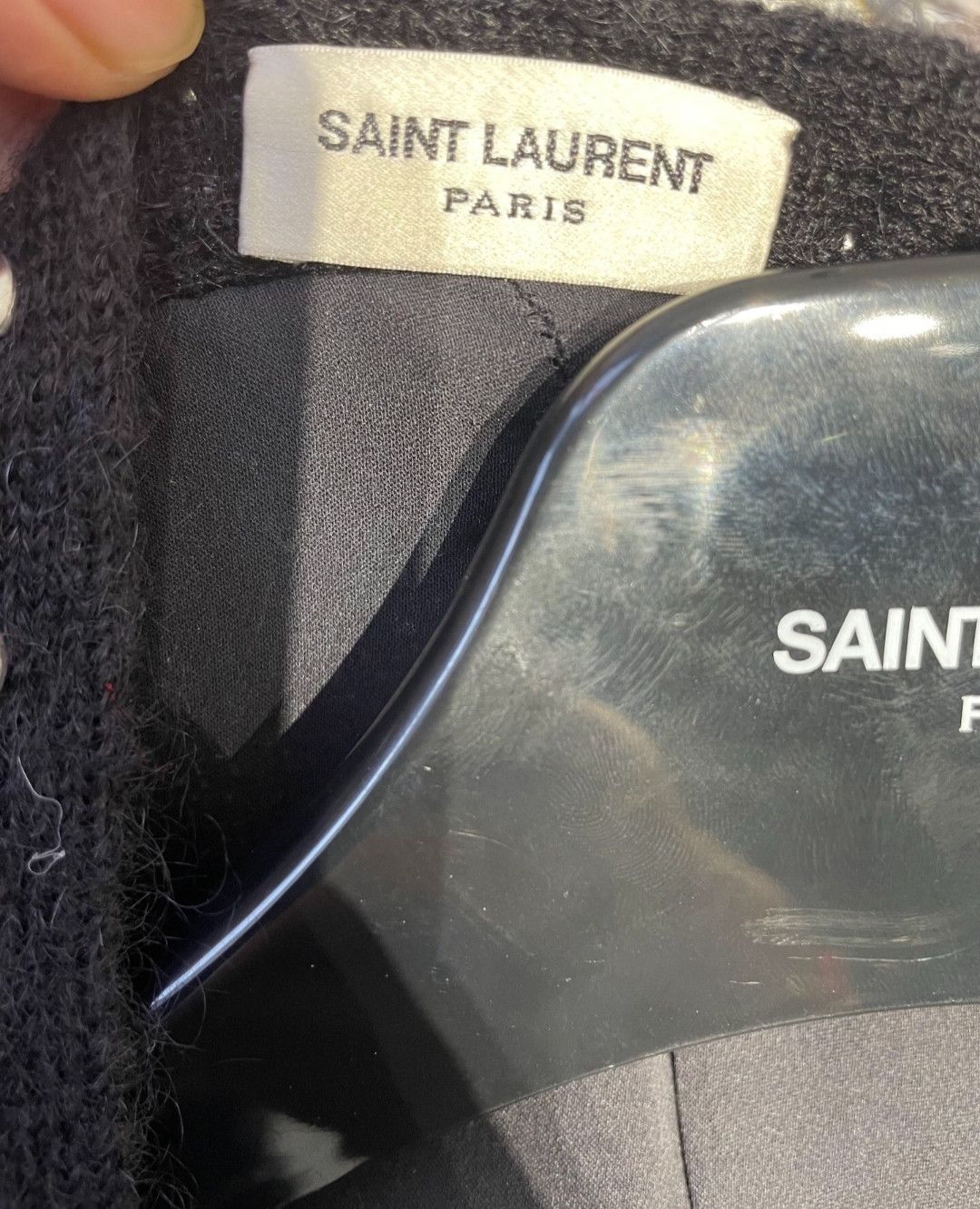 Saint Laurent Paris Saint Laurent Black Wool Cardigan Size US S / EU 44-46 / 1 - 3 Thumbnail