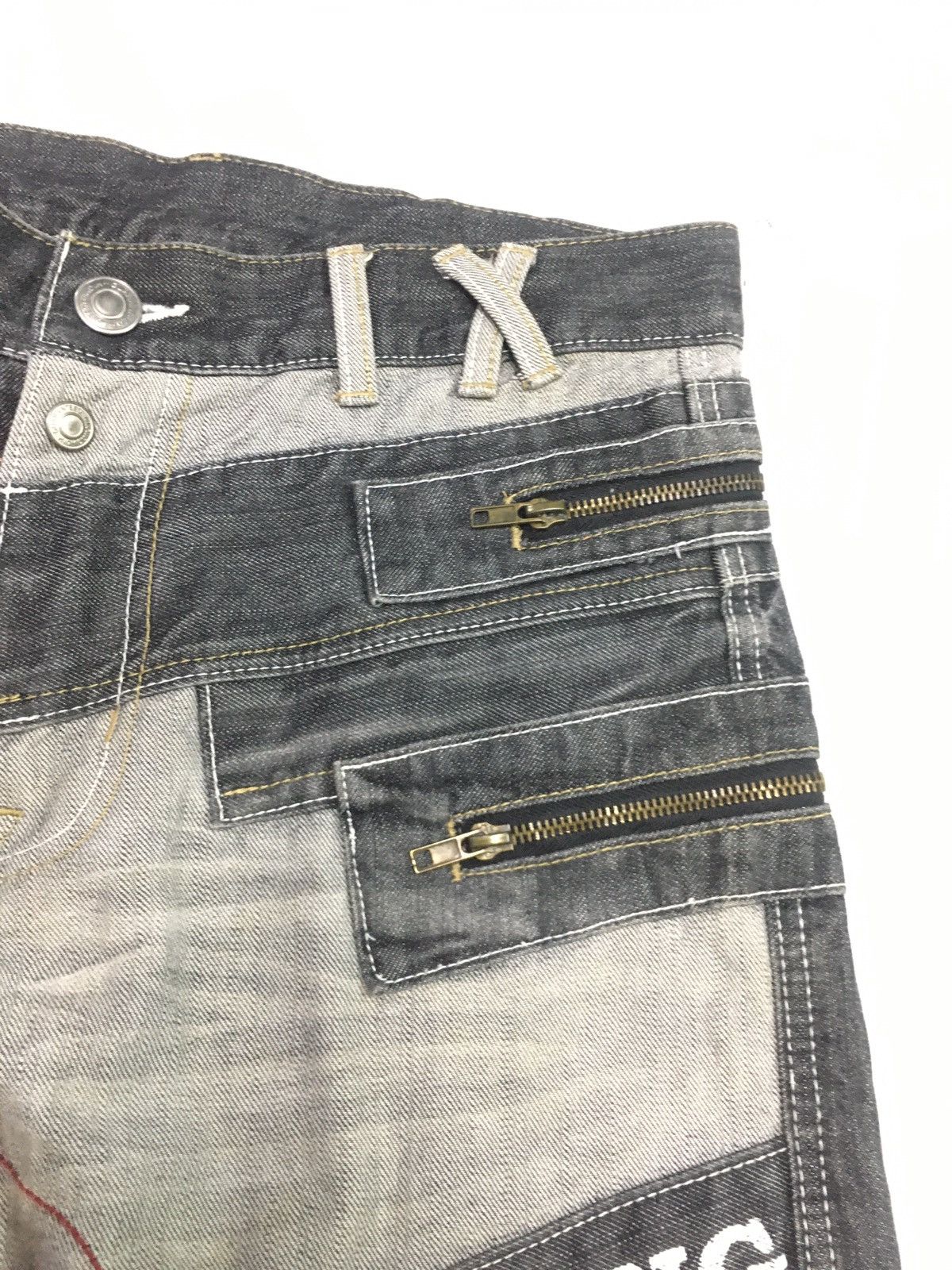 Japanese Brand Japaneses Brand reconstruct Multizipper Studded Denim Size US 31 - 8 Thumbnail