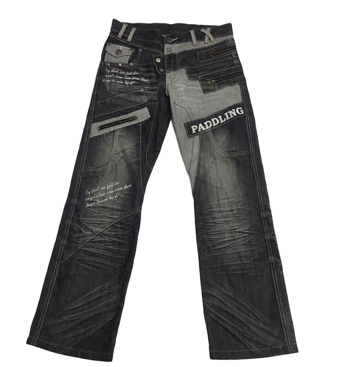 Japanese Brand Japaneses Brand reconstruct Multizipper Studded Denim Size US 31 - 2 Thumbnail