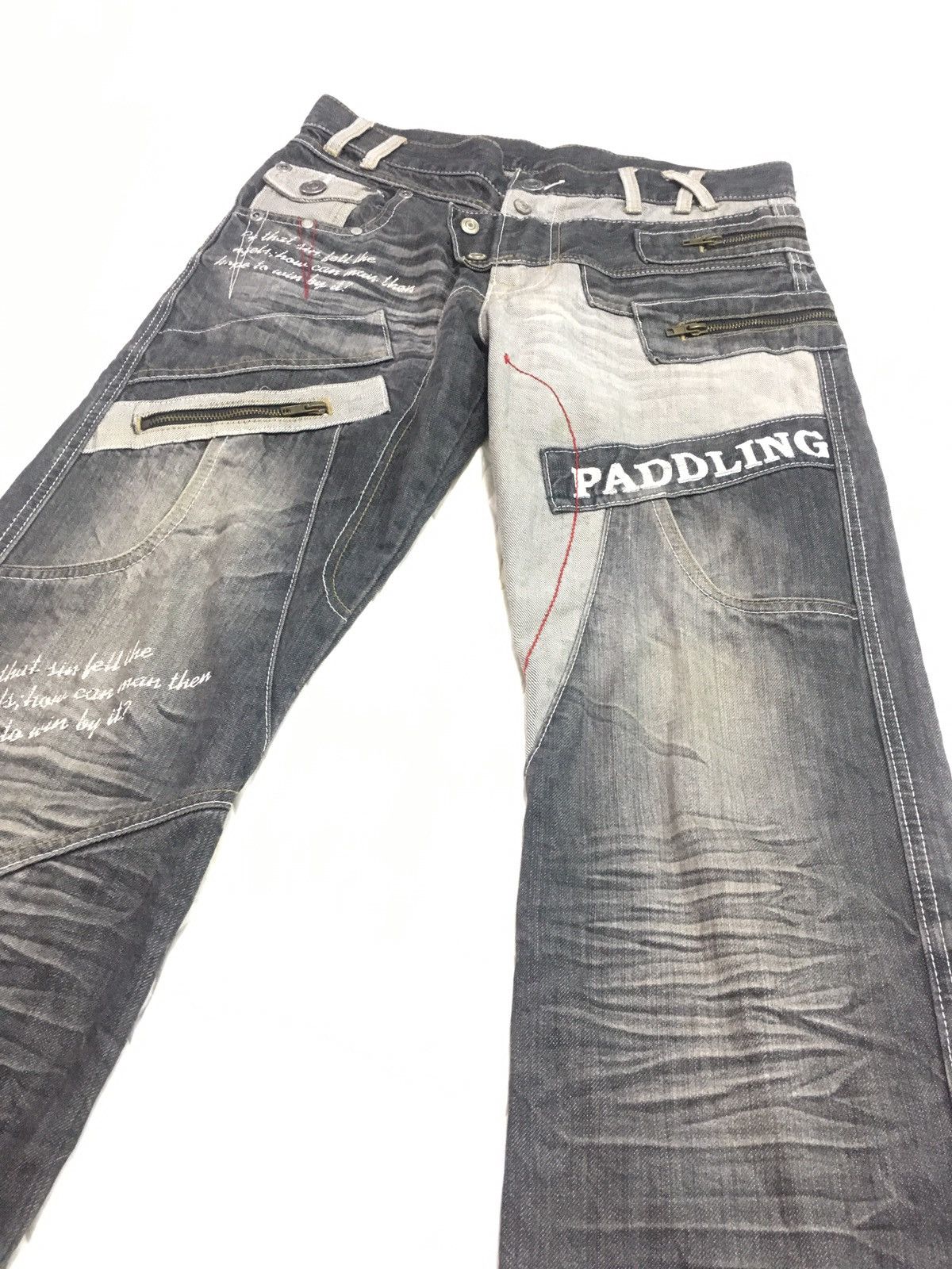 Japanese Brand Japaneses Brand reconstruct Multizipper Studded Denim Size US 31 - 5 Thumbnail