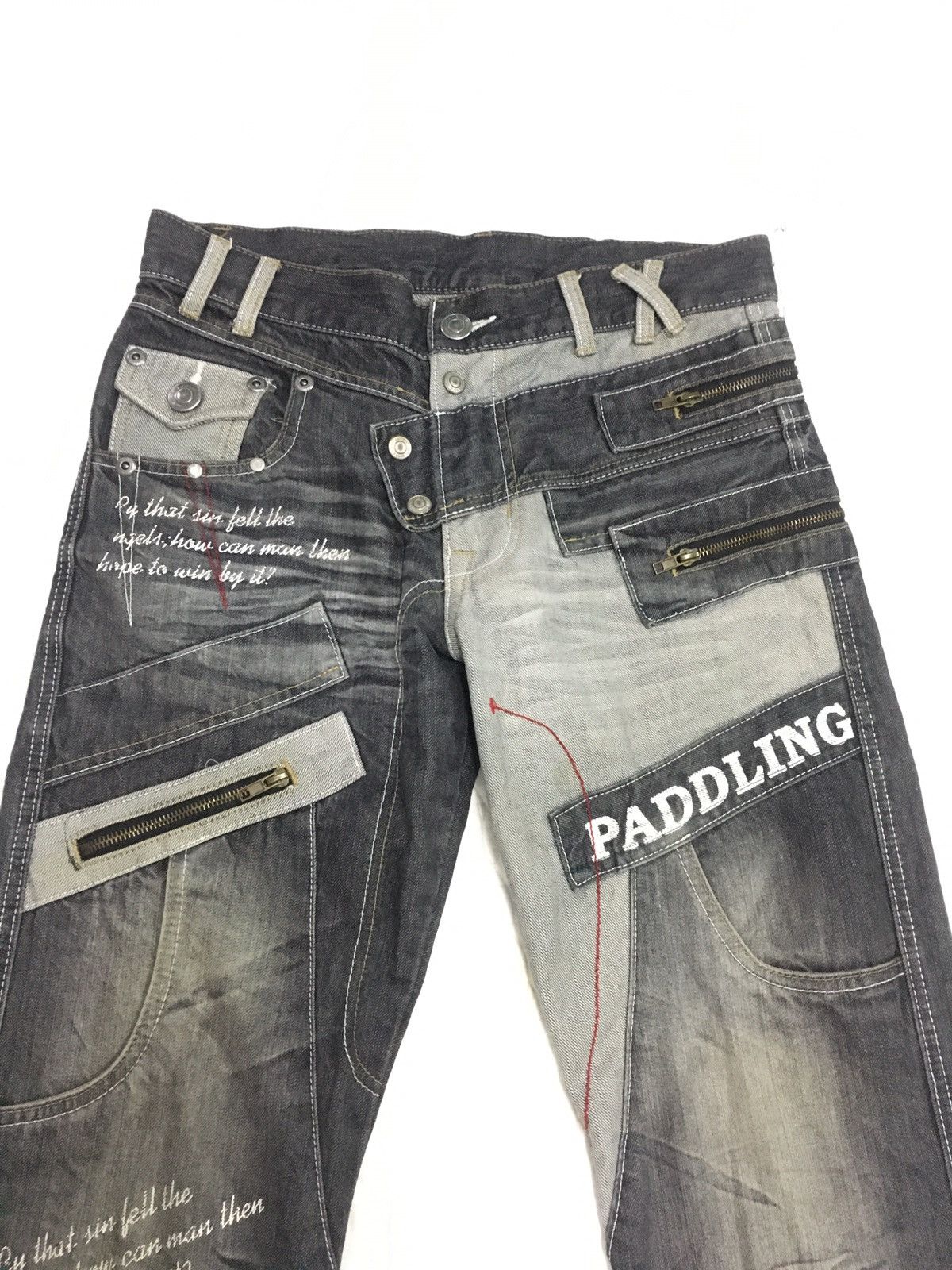 Japanese Brand Japaneses Brand reconstruct Multizipper Studded Denim Size US 31 - 1 Thumbnail