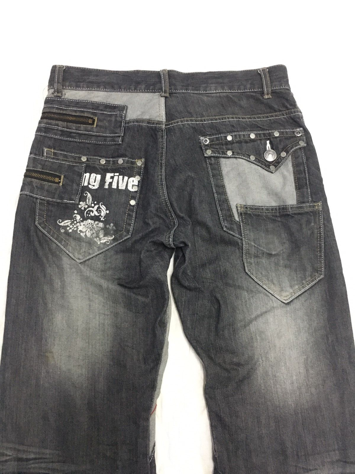 Japanese Brand Japaneses Brand reconstruct Multizipper Studded Denim Size US 31 - 10 Thumbnail