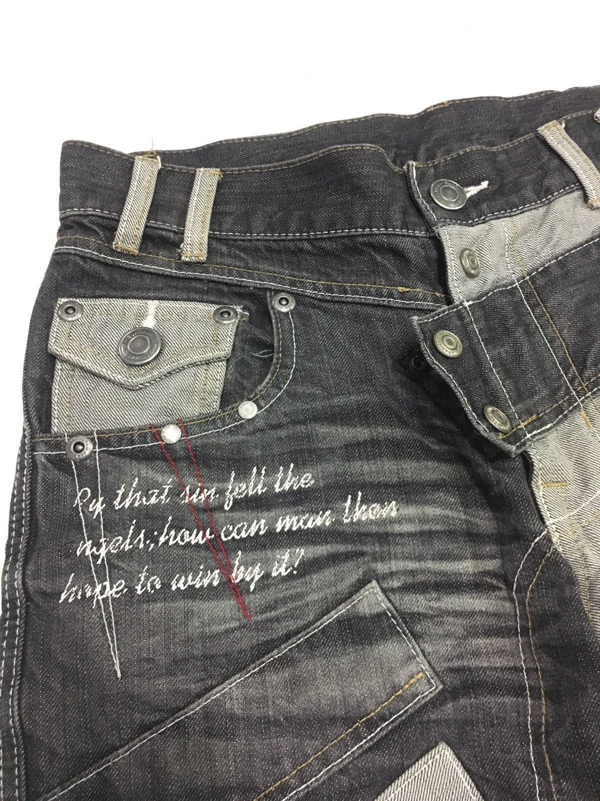 Japanese Brand Japaneses Brand reconstruct Multizipper Studded Denim Size US 31 - 6 Thumbnail
