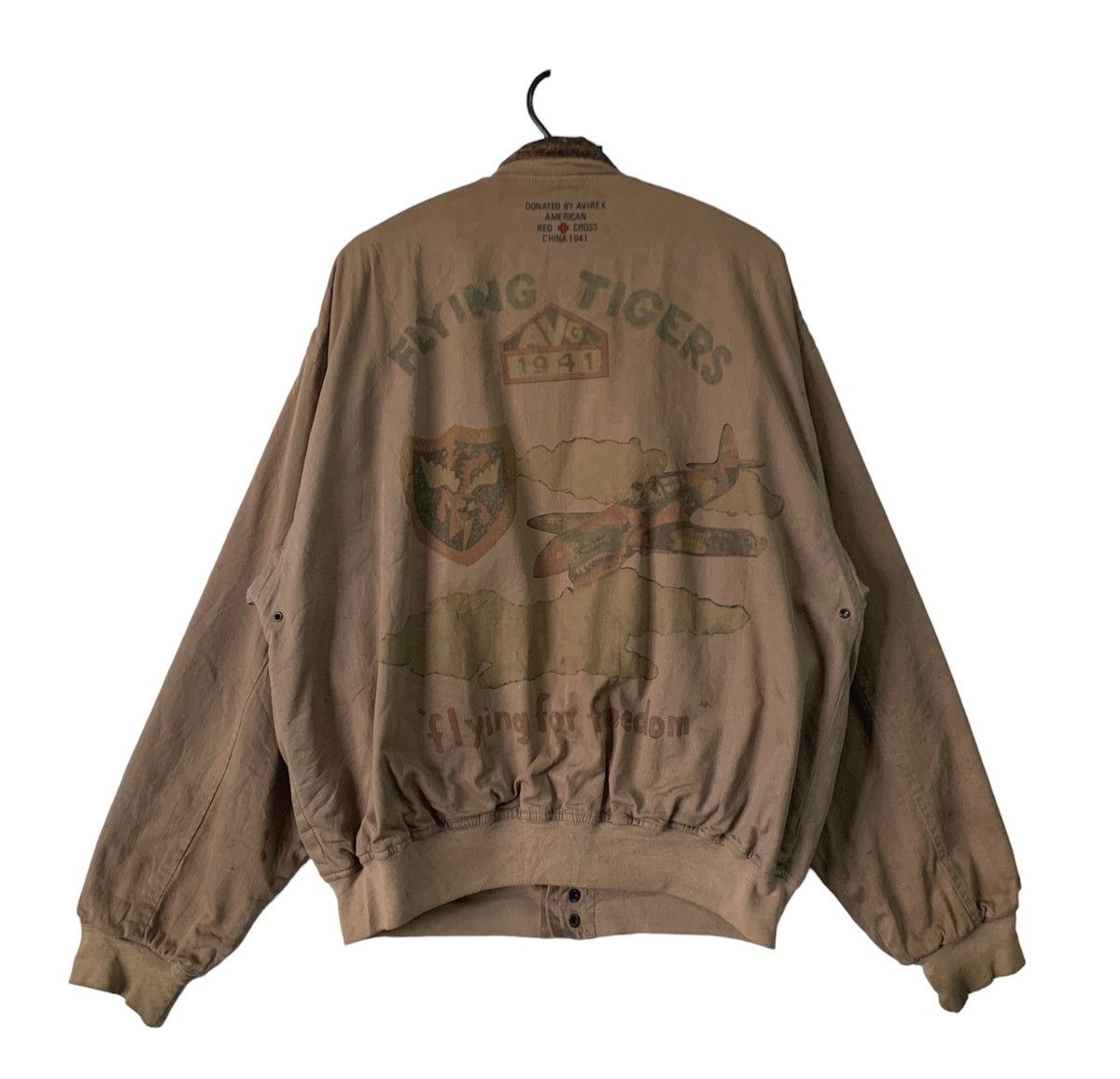 image of VTG Avirex Limited 1987 Usaf Type A-2 Flying Tigers Jacket, Men's (Size Small)