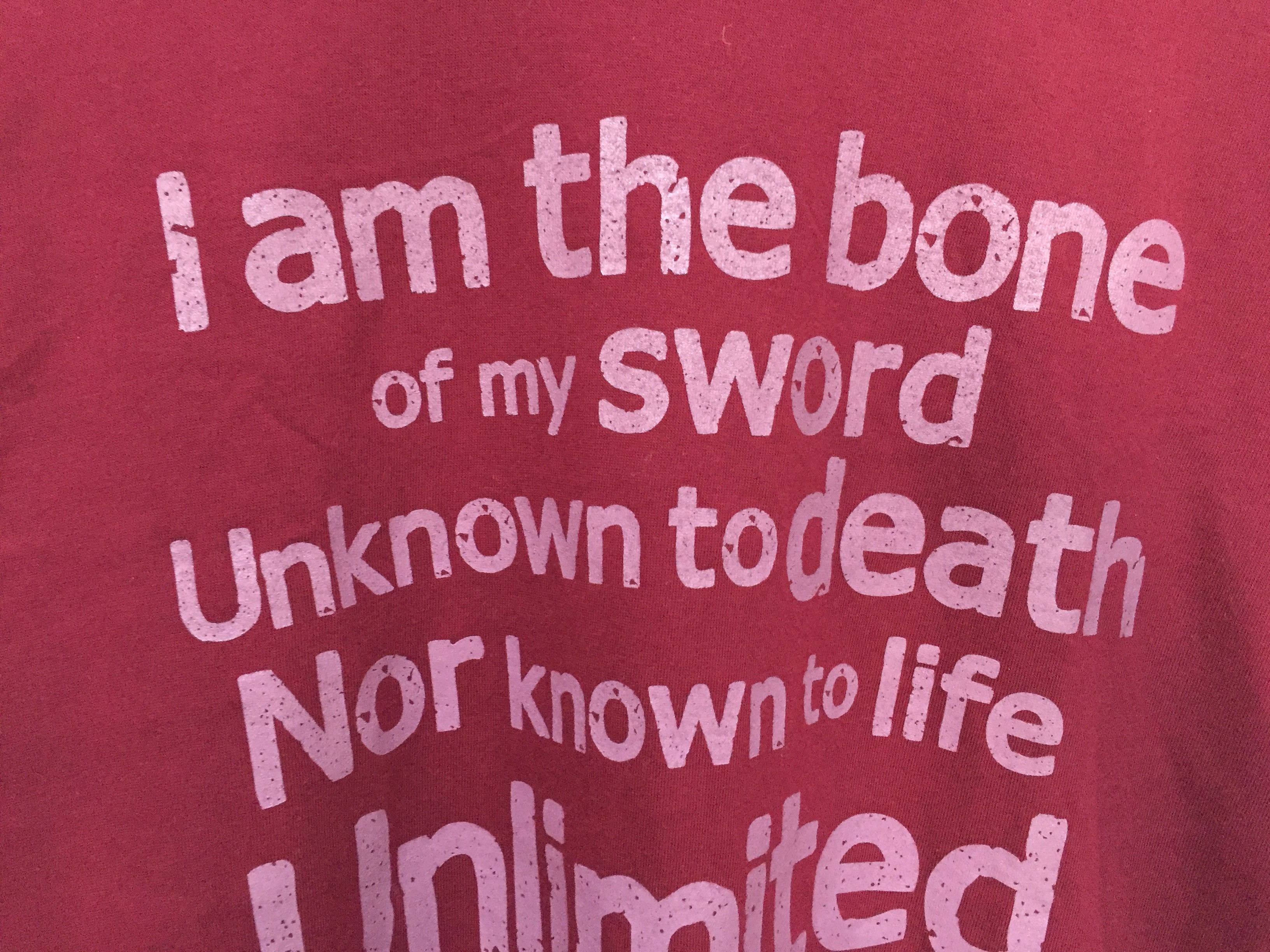 Anime COSPA FATE STAY NIGHT poem sword tee Size US M / EU 48-50 / 2 - 3 Thumbnail