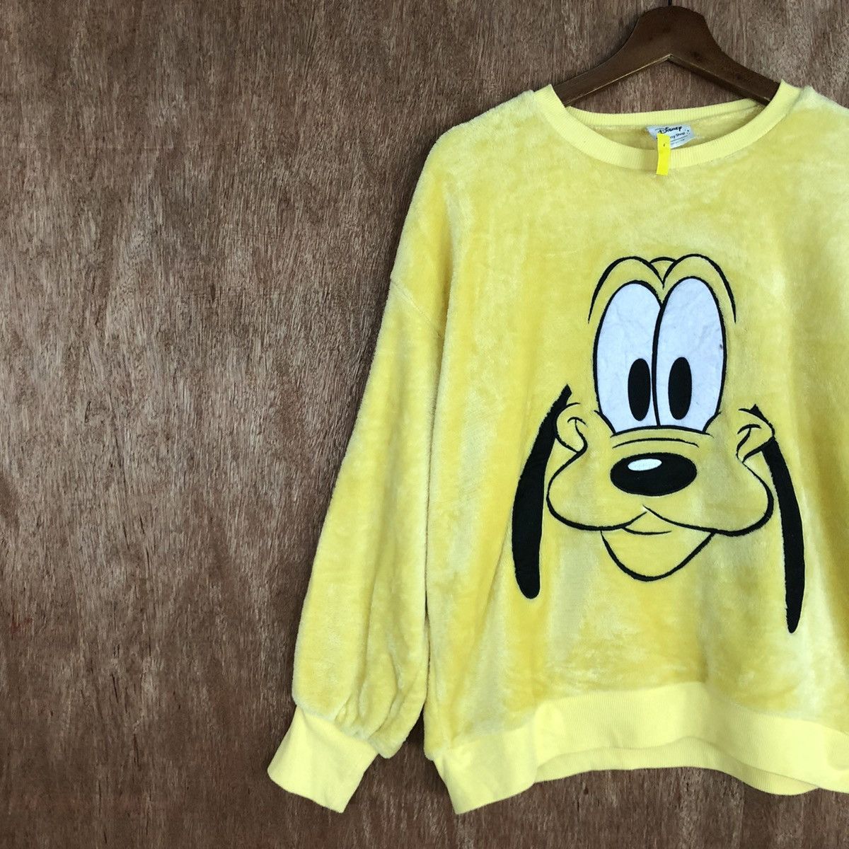 Disney DL Pluto mickey mouse Disney Yellow fleece Sweatshirt #1803 Size M / US 6-8 / IT 42-44 - 7 Thumbnail