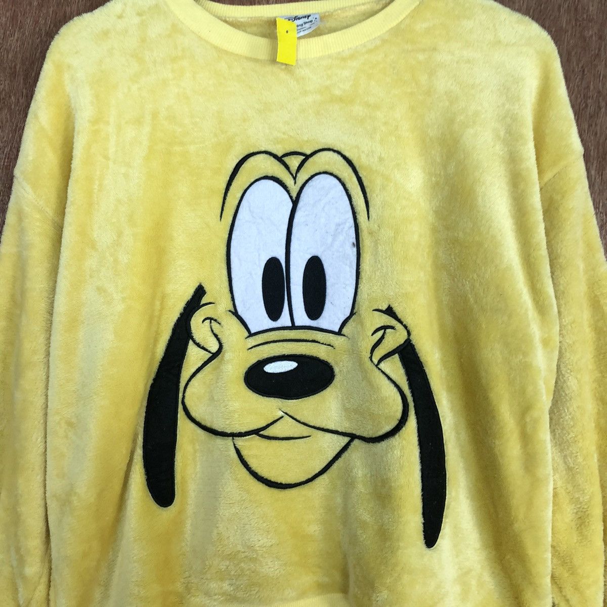 Disney DL Pluto mickey mouse Disney Yellow fleece Sweatshirt #1803 Size M / US 6-8 / IT 42-44 - 10 Thumbnail